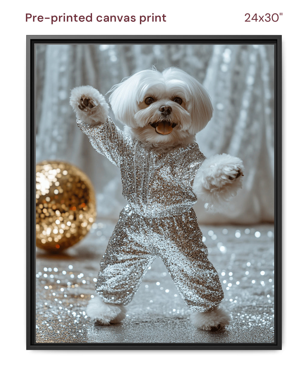 Canvas Print 24x30 Framed Black
