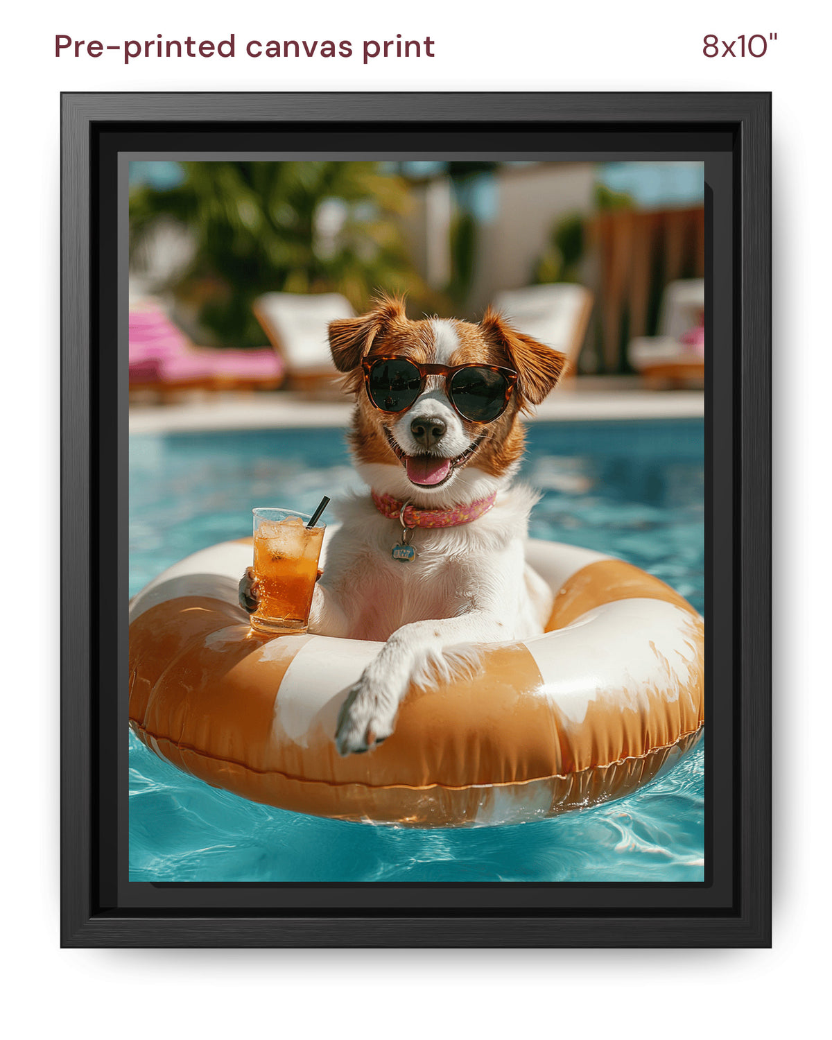 Canvas Print 8x10 Framed Black