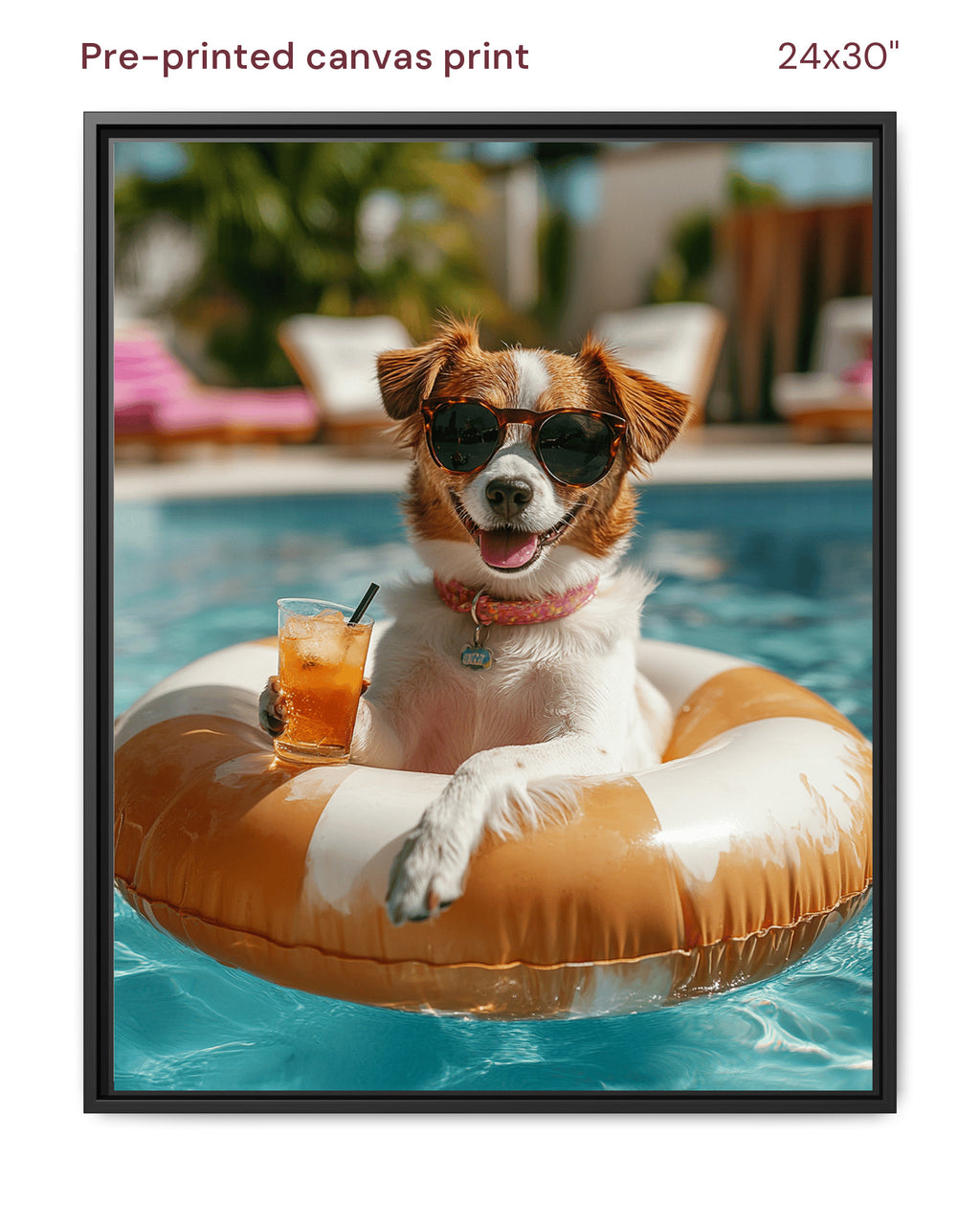 Canvas Print 24x30 Framed Black
