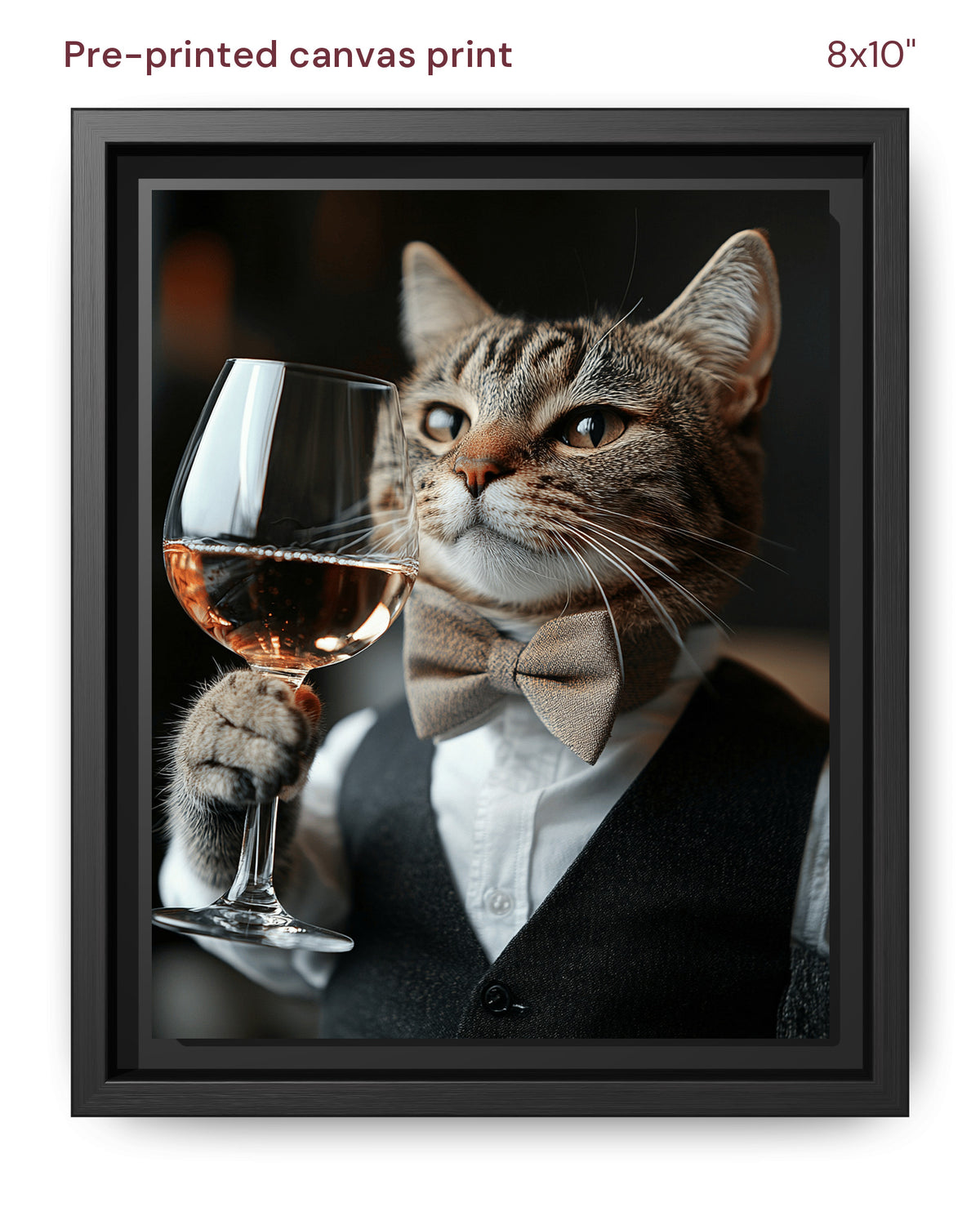 Canvas Print 8x10 Framed Black