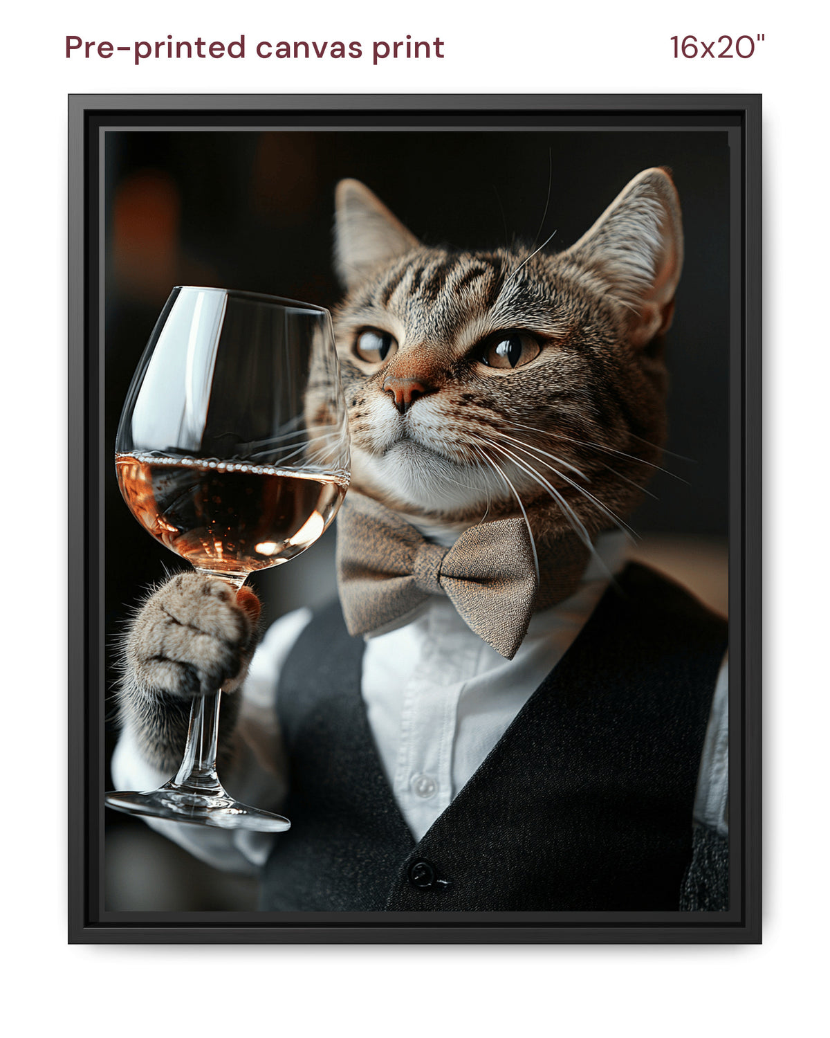Canvas Print 16x20 Framed Black
