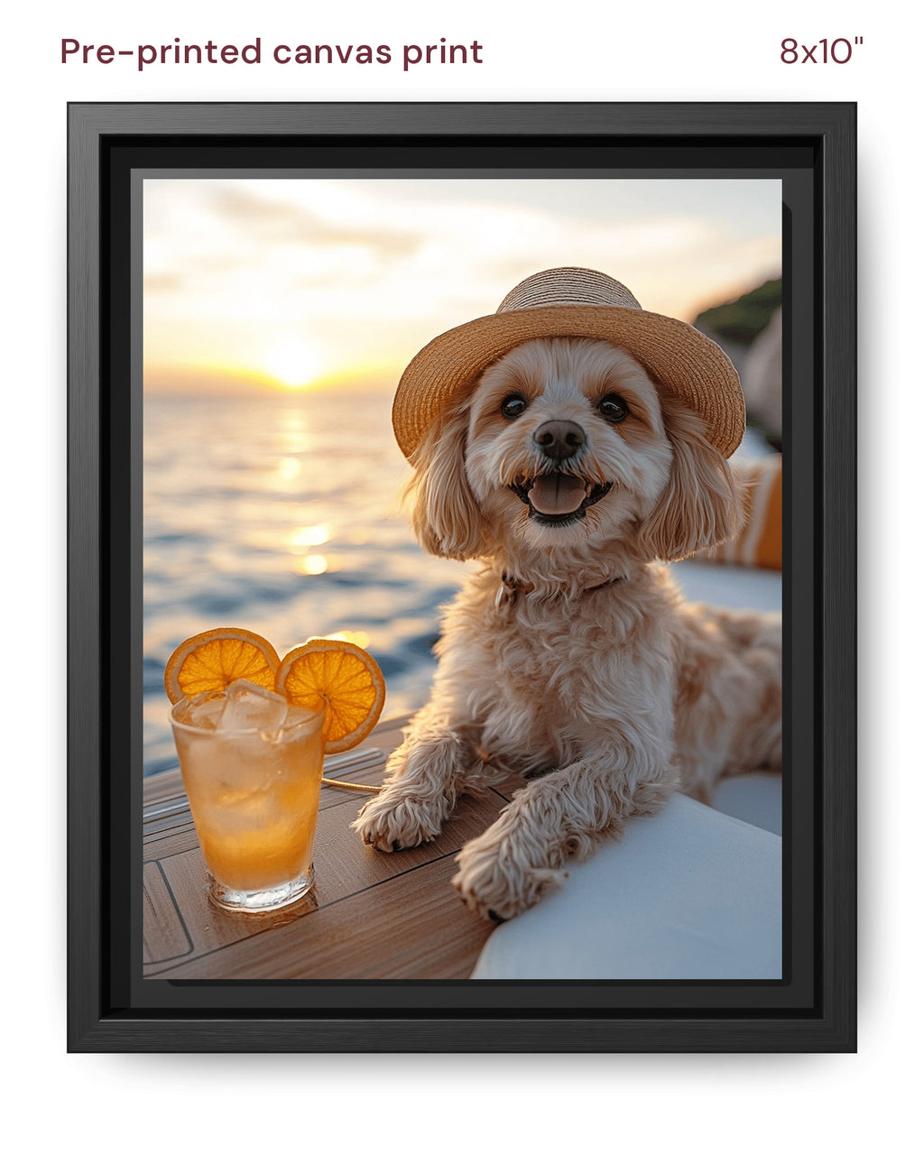 Canvas Print 8x10 Framed Black