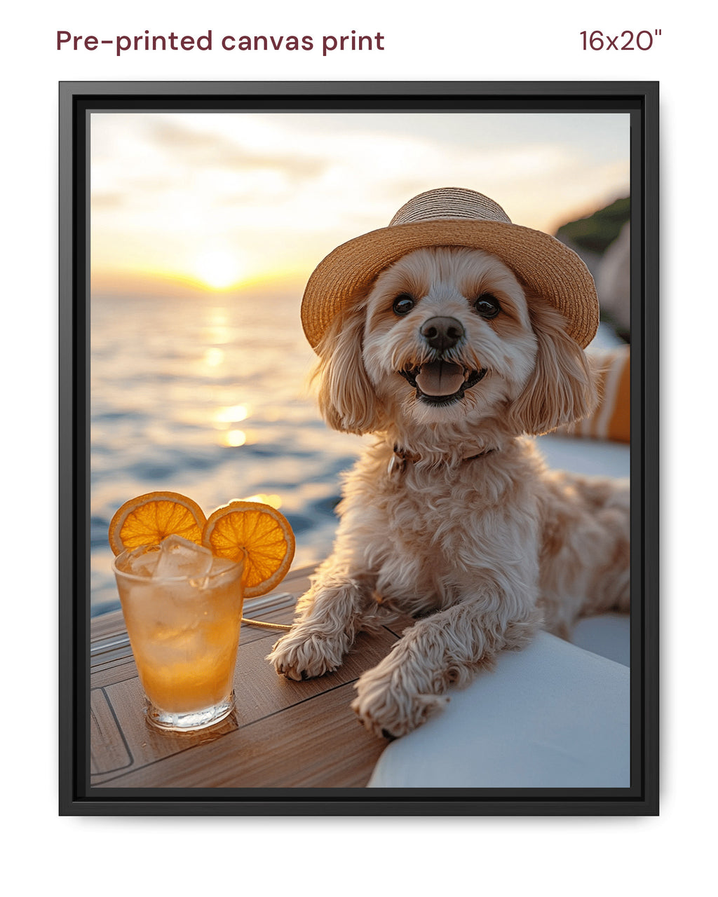 Canvas Print 16x20 Framed Black