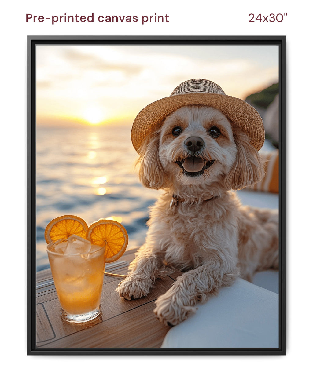 Canvas Print 24x30 Framed Black