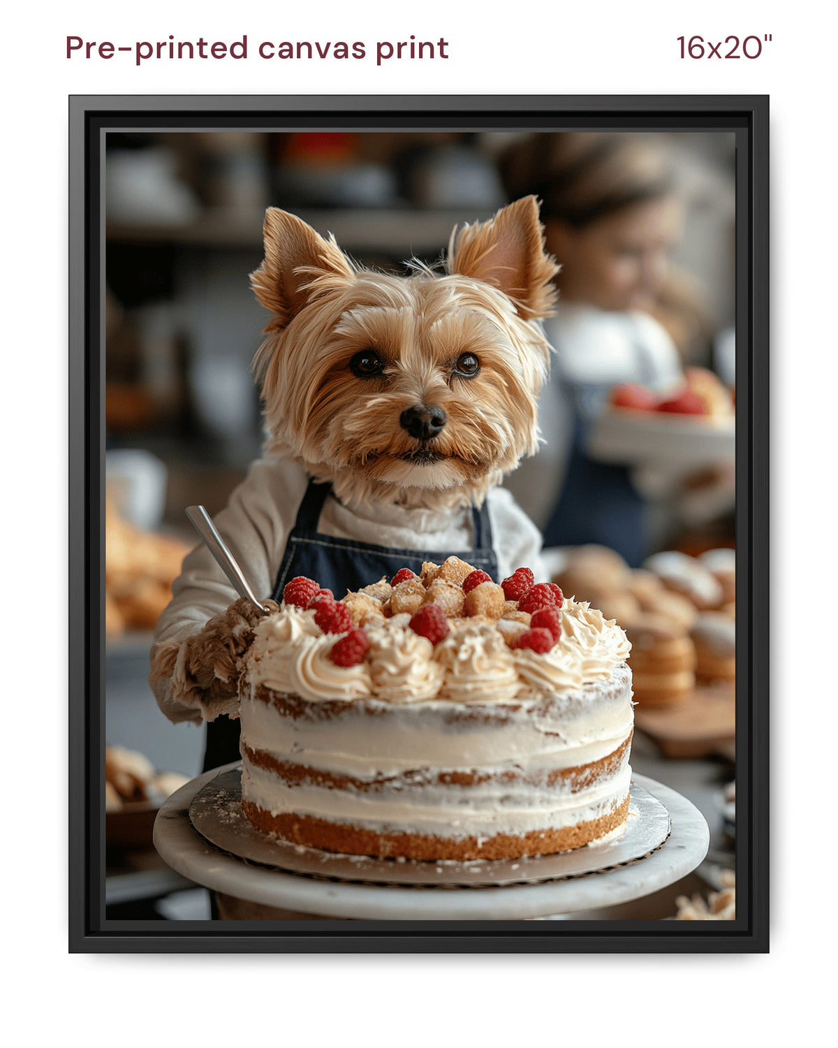 Canvas Print 16x20 Framed Black