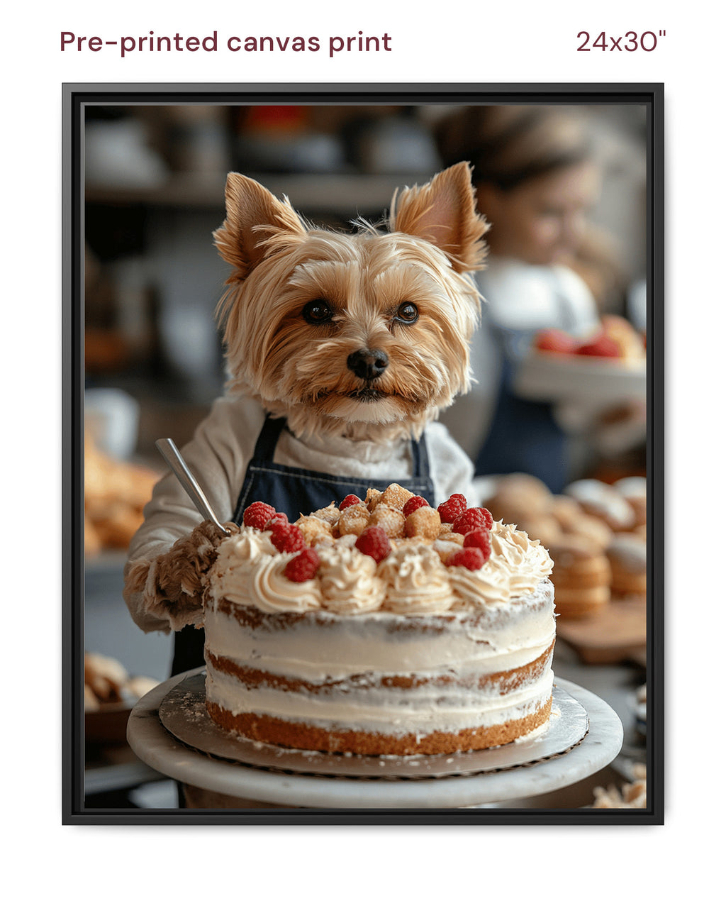 Canvas Print 24x30 Framed Black