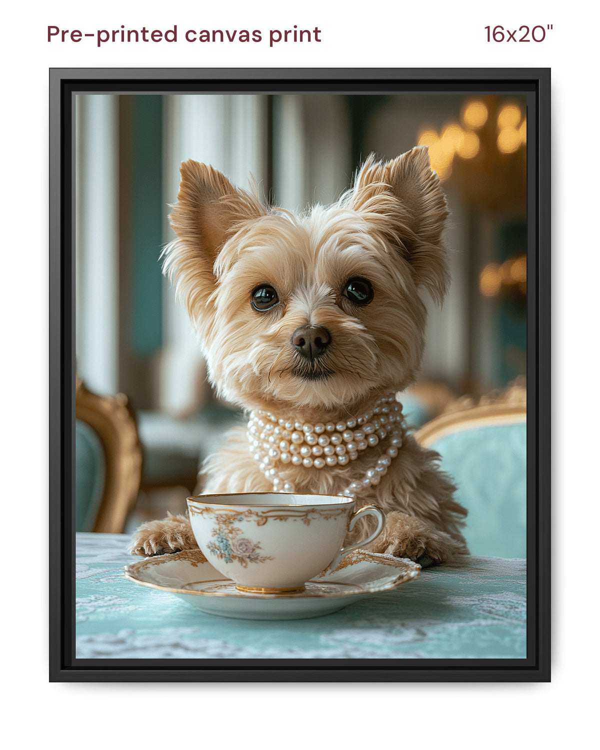 Canvas Print 16x20 Framed Black