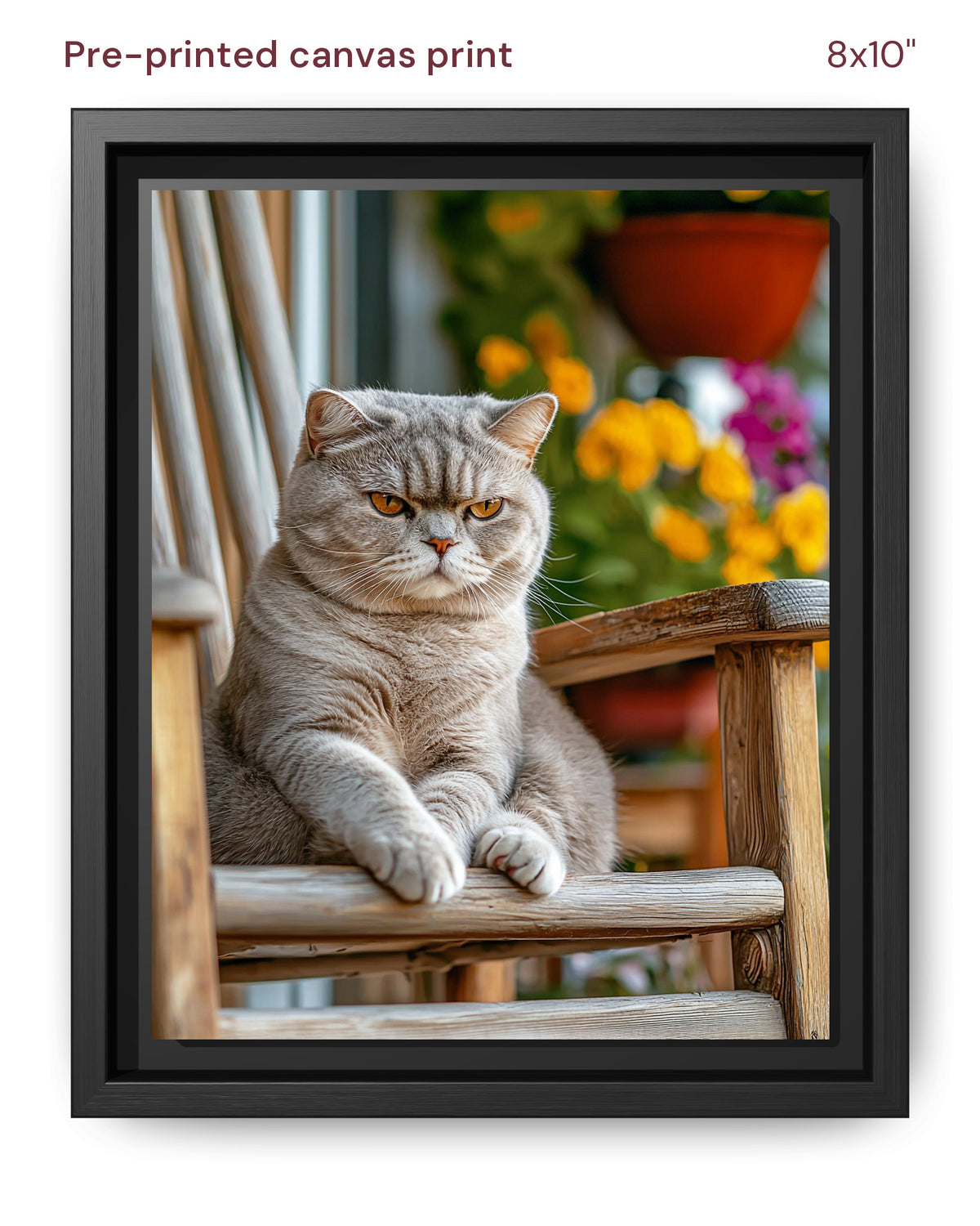 Canvas Print 8x10 Framed Black