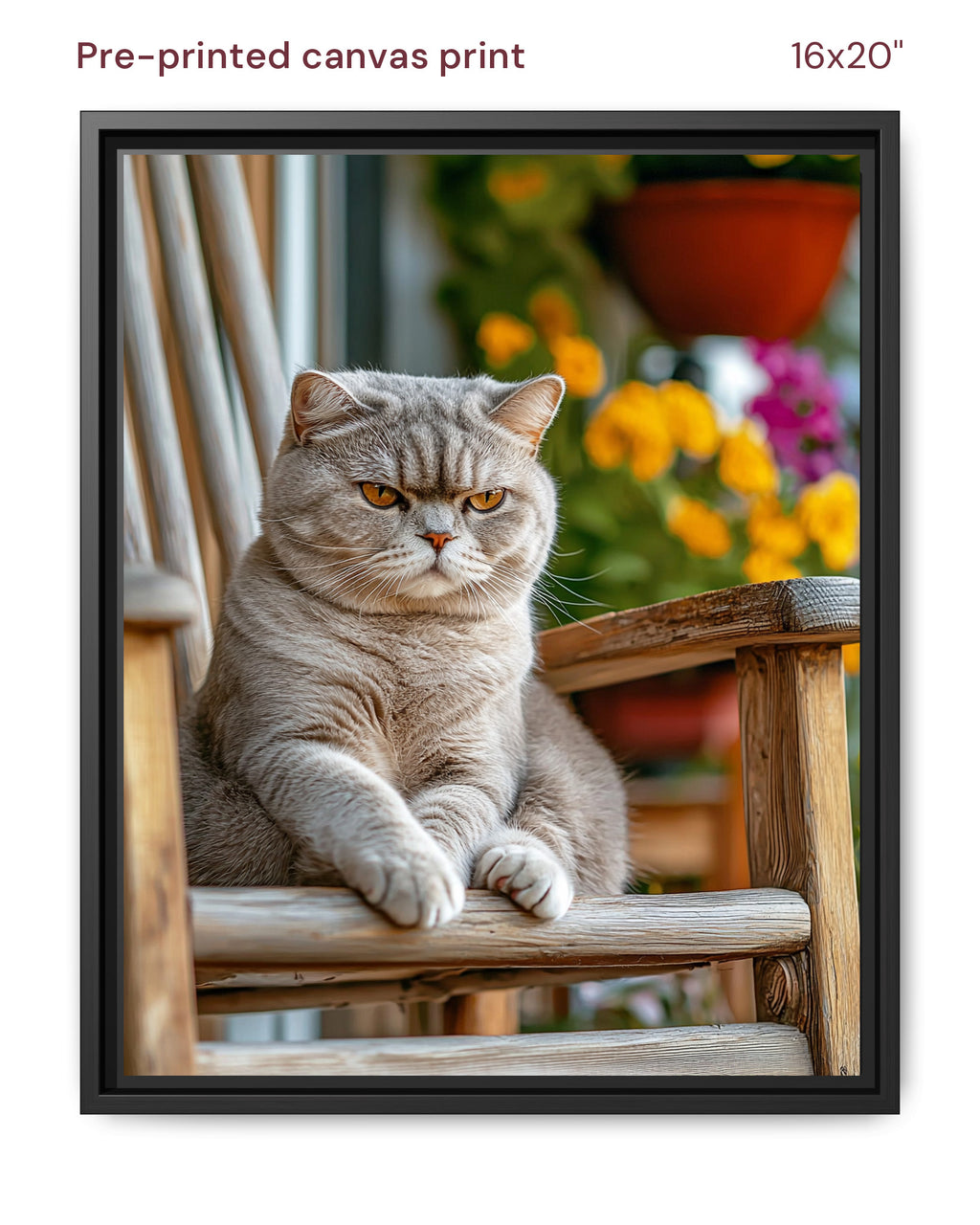 Canvas Print 16x20 Framed Black