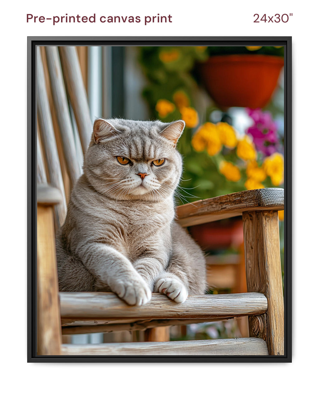 Canvas Print 24x30 Framed Black