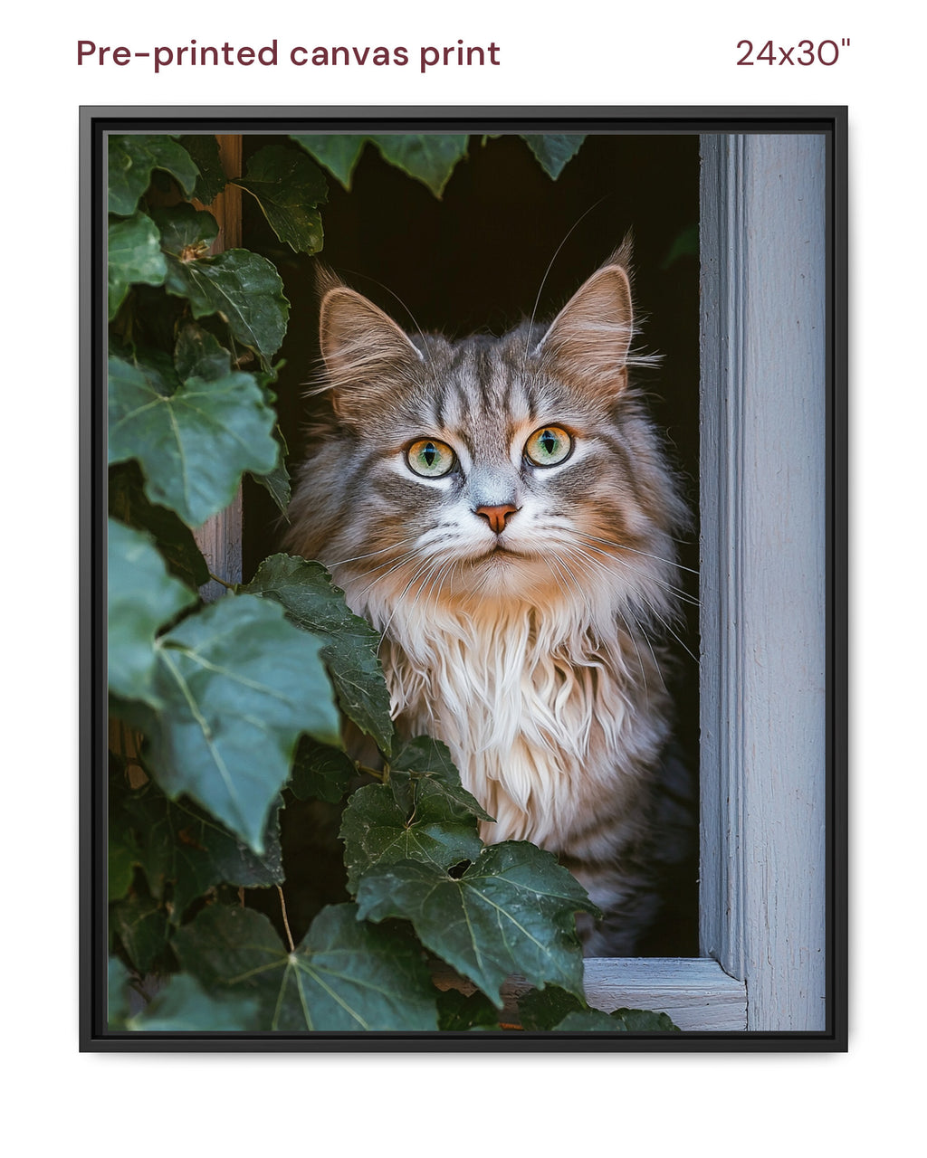 Canvas Print 24x30 Framed Black
