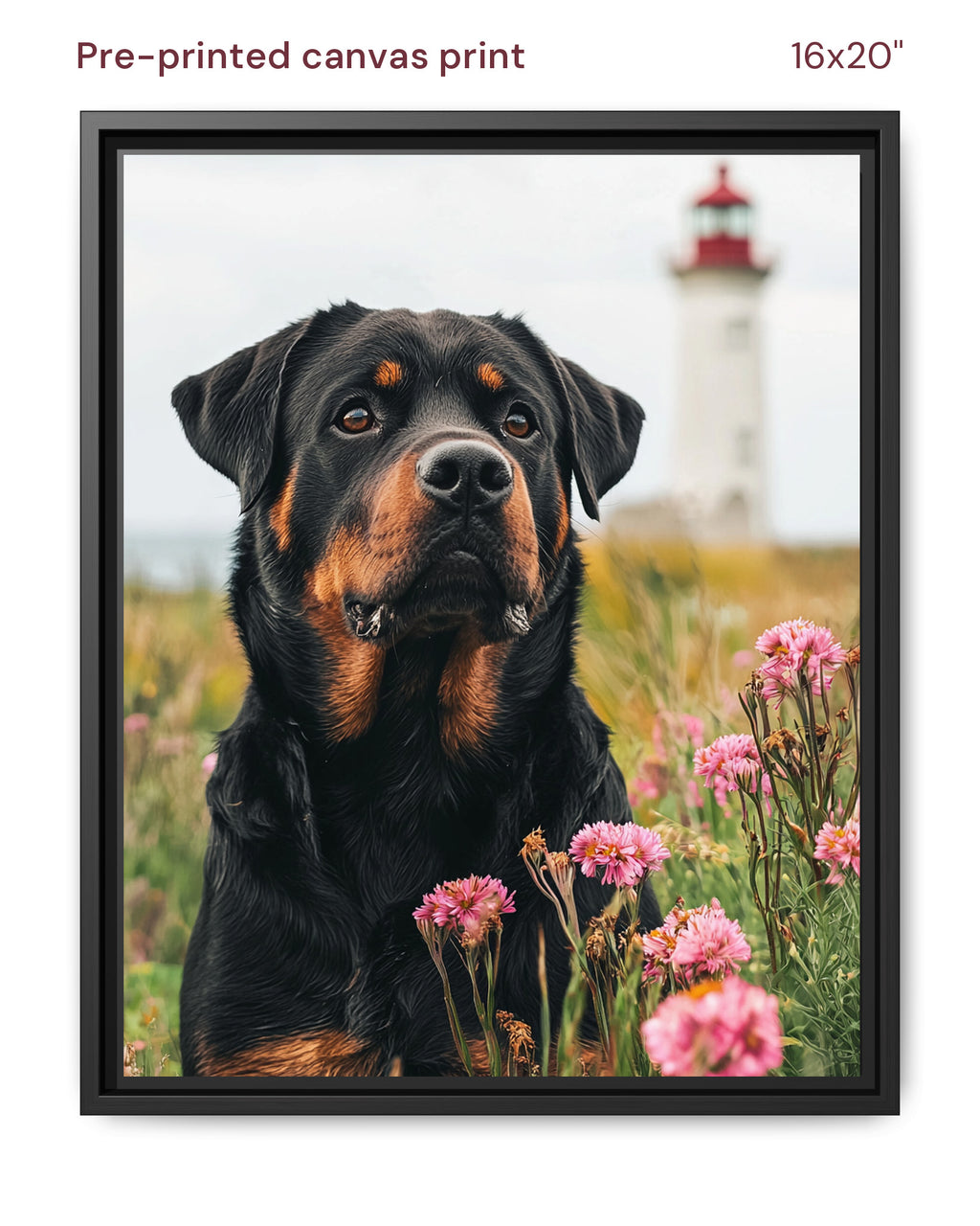 Canvas Print 16x20 Framed Black