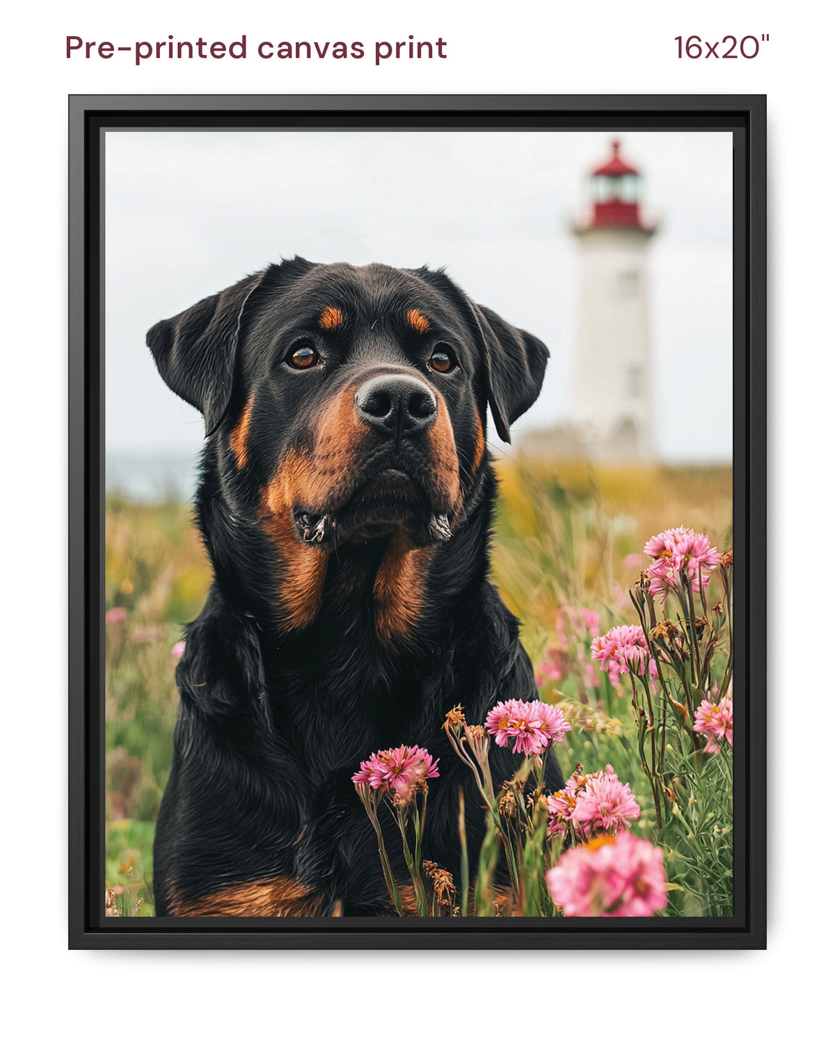 Canvas Print 16x20 Framed Black