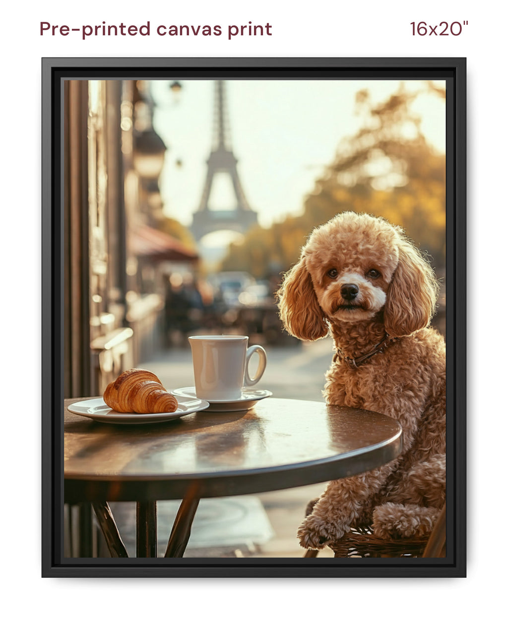 Canvas Print 16x20 Framed Black