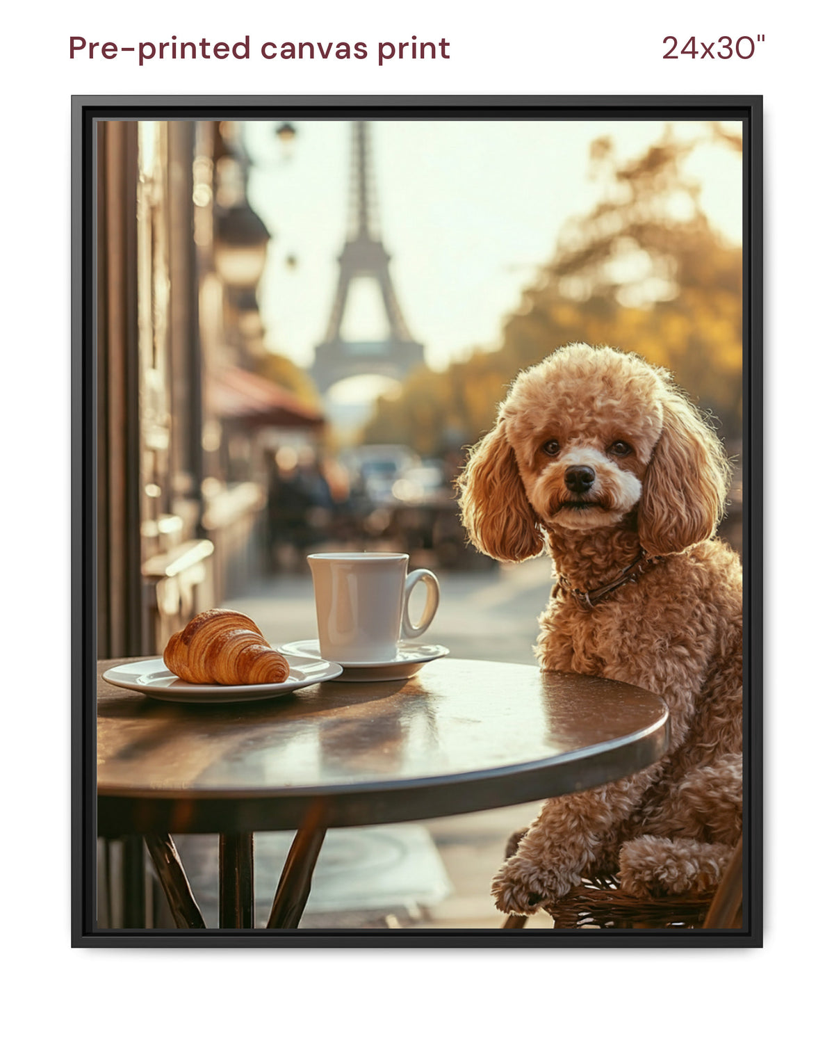 Canvas Print 24x30 Framed Black