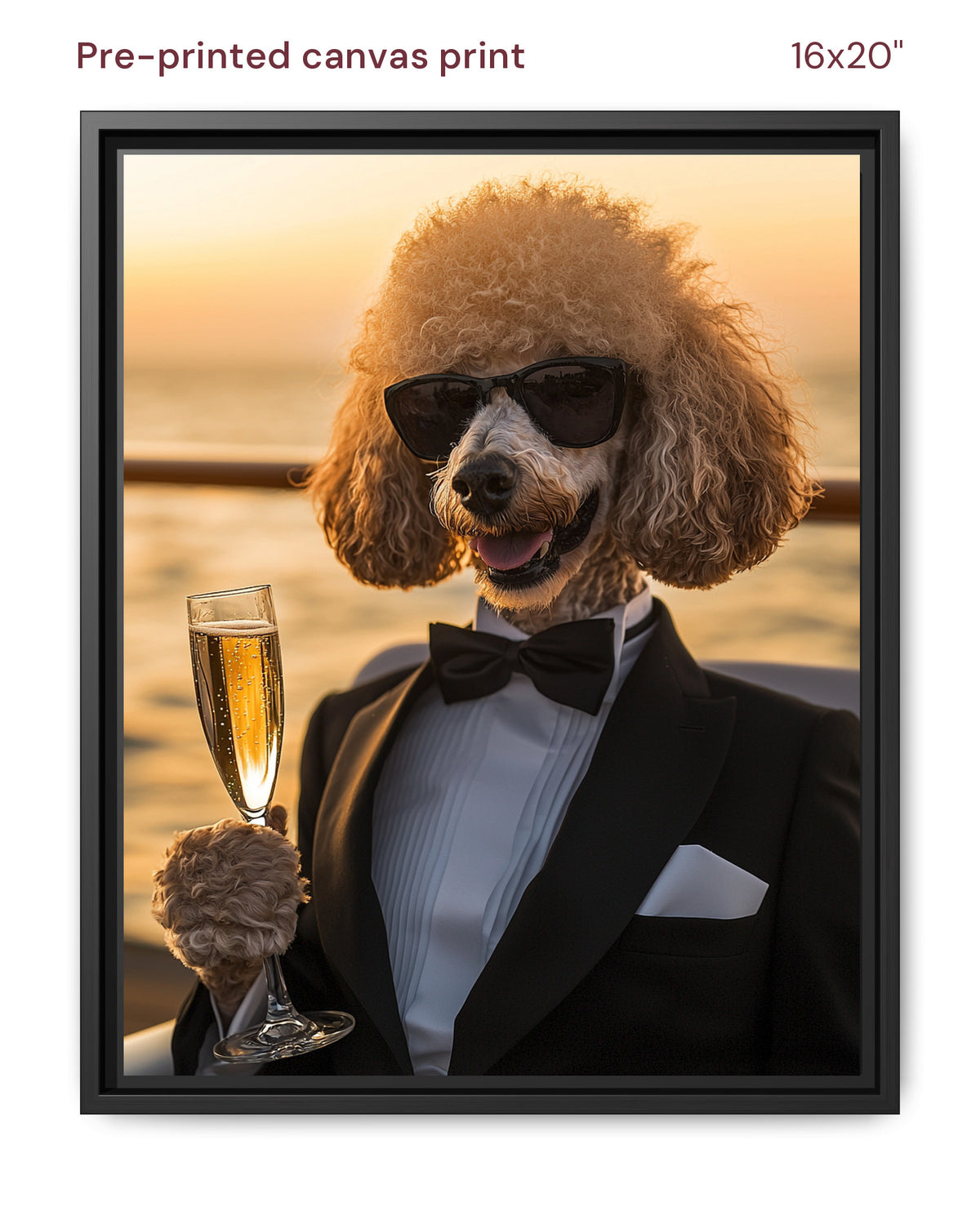 Canvas Print 16x20 Framed Black