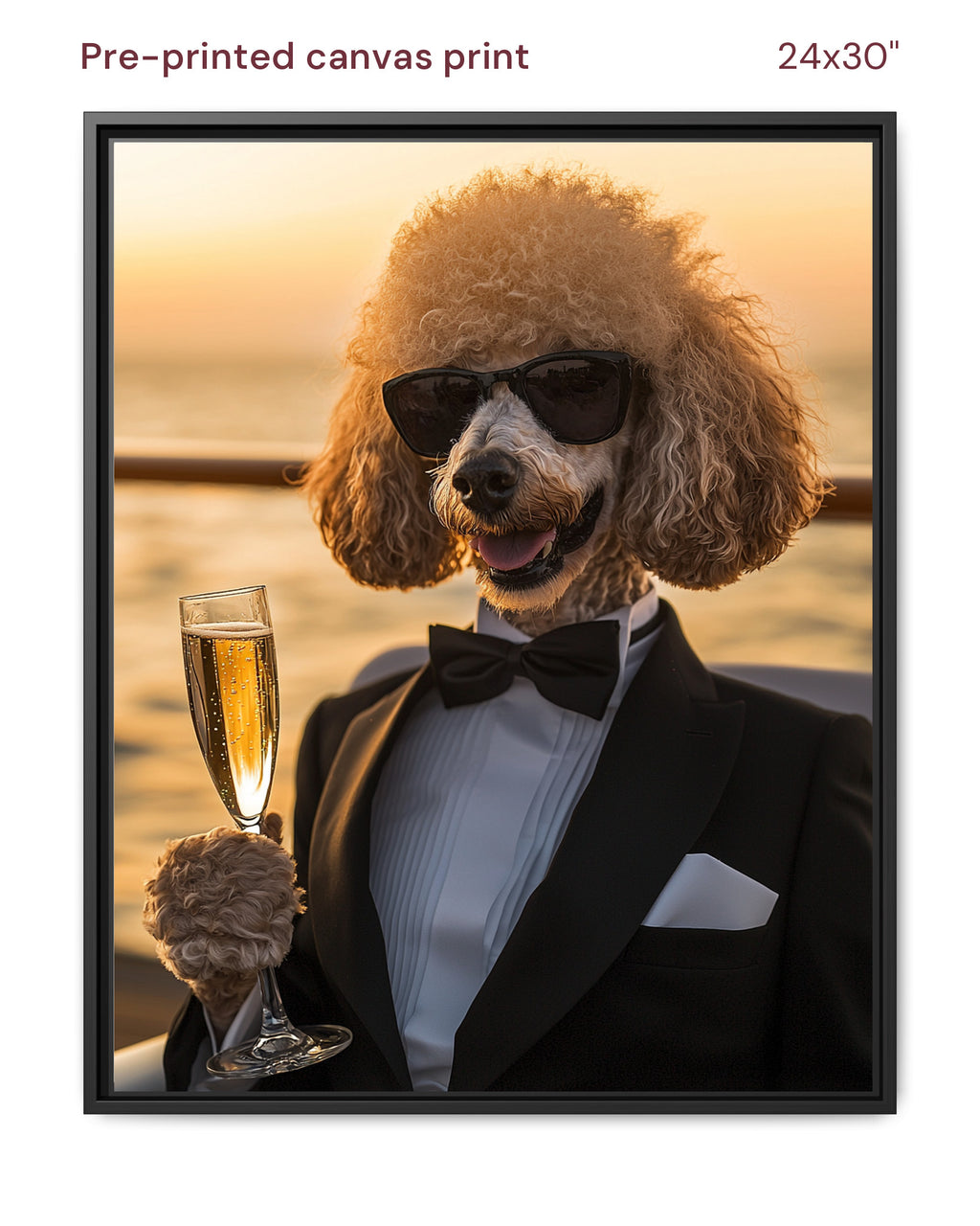 Canvas Print 24x30 Framed Black