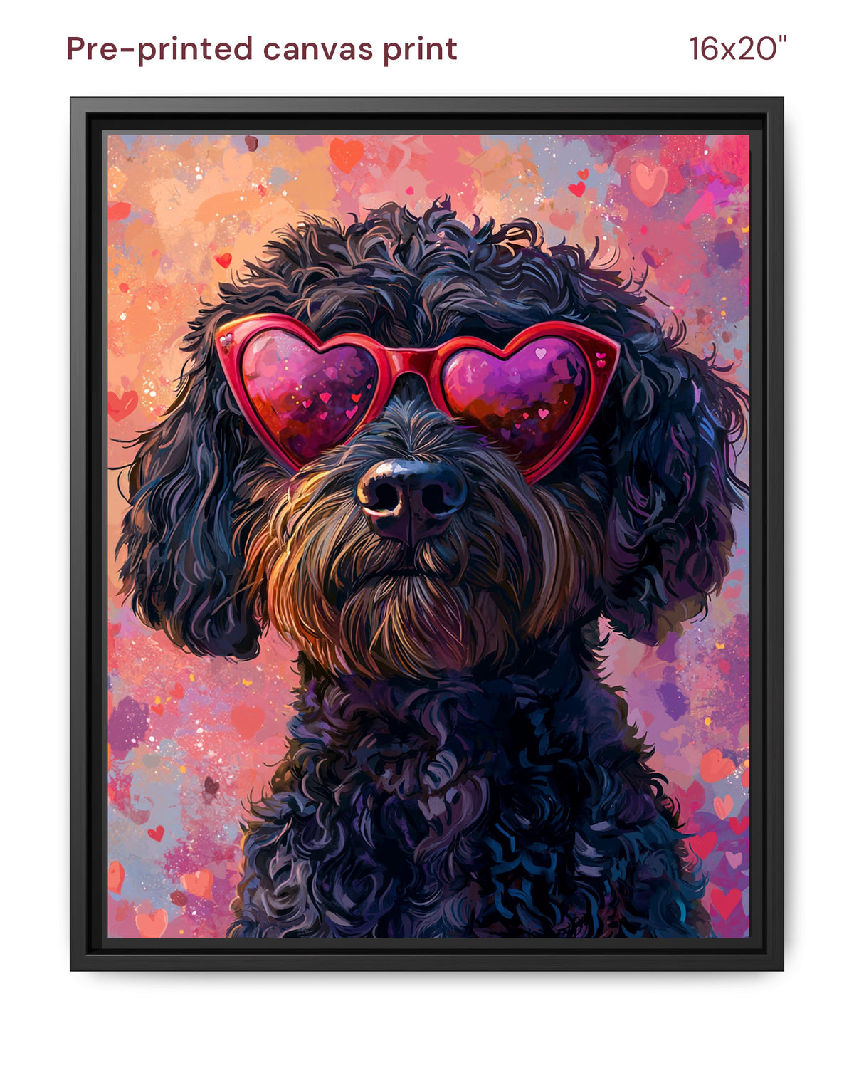 Canvas Print 16x20 Framed Black
