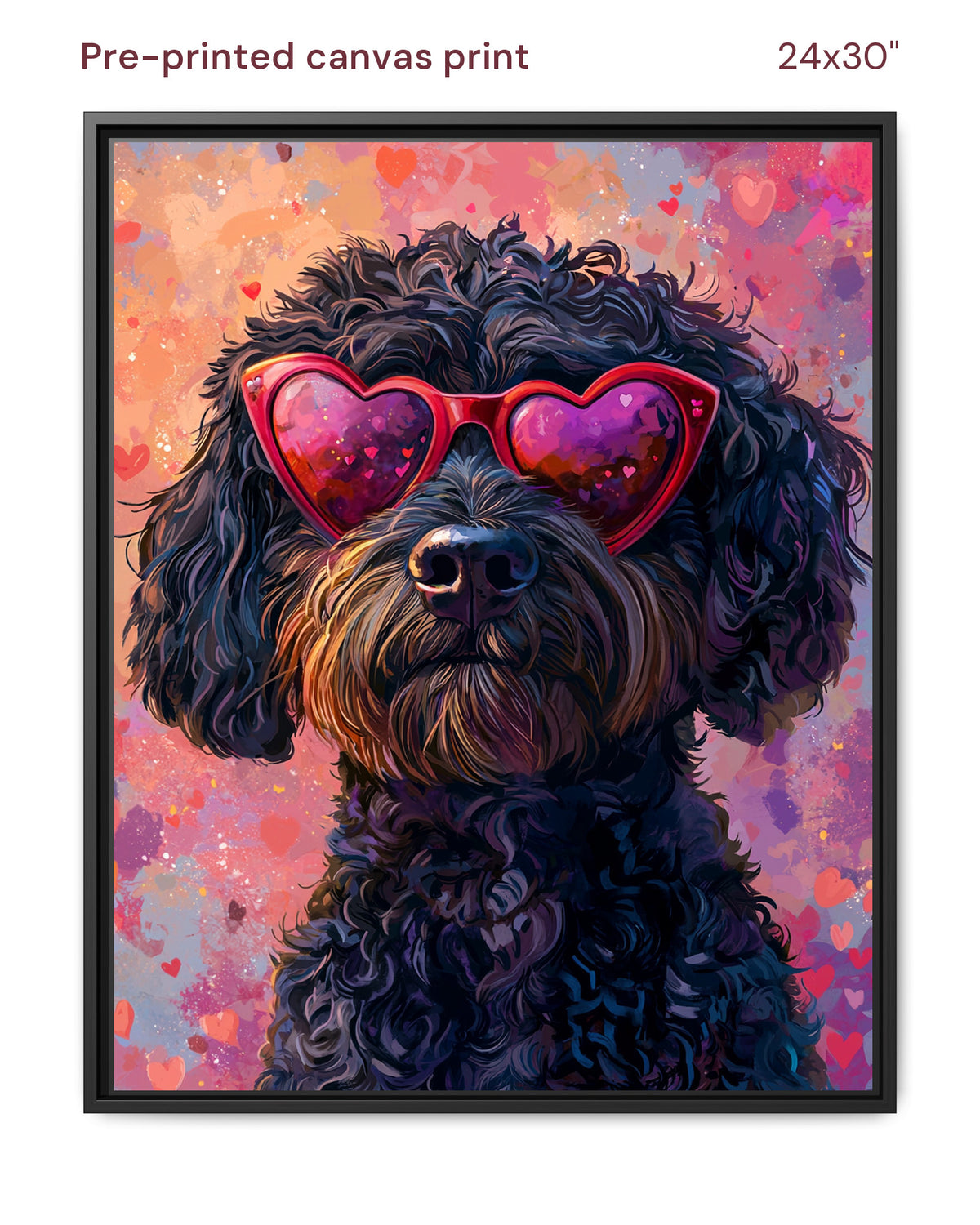 Canvas Print 24x30 Framed Black