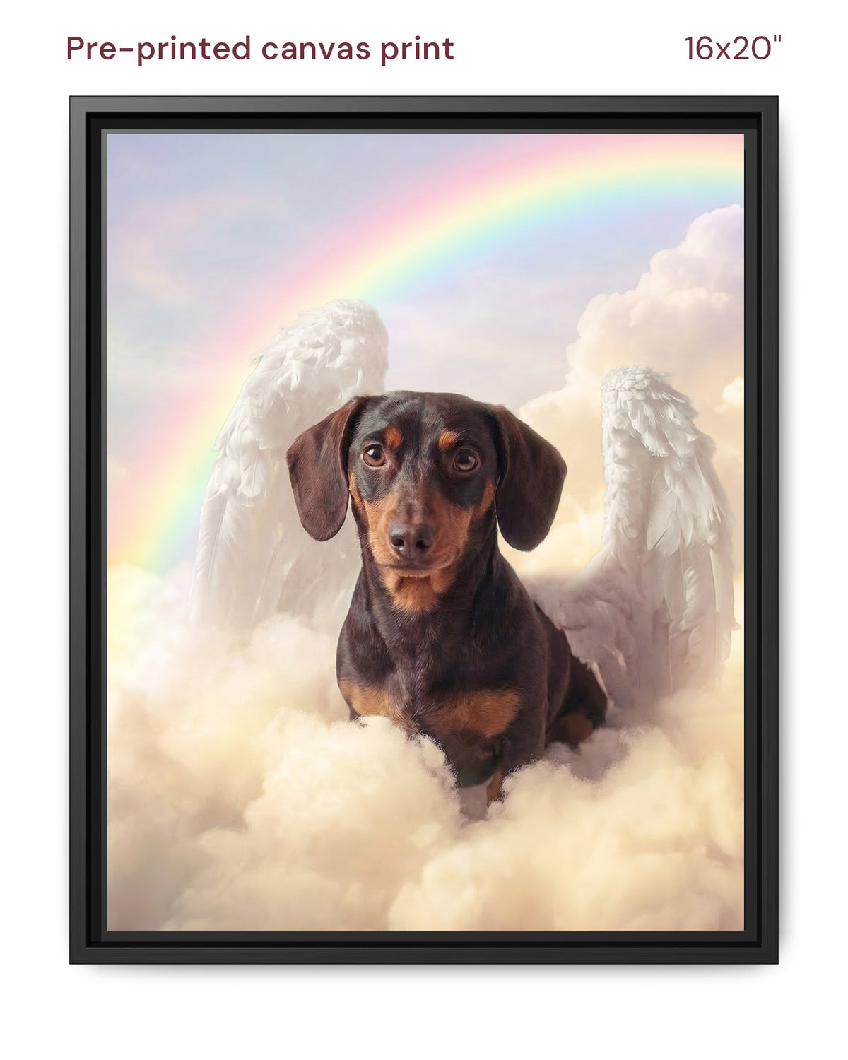 Canvas Print 16x20 Framed Black