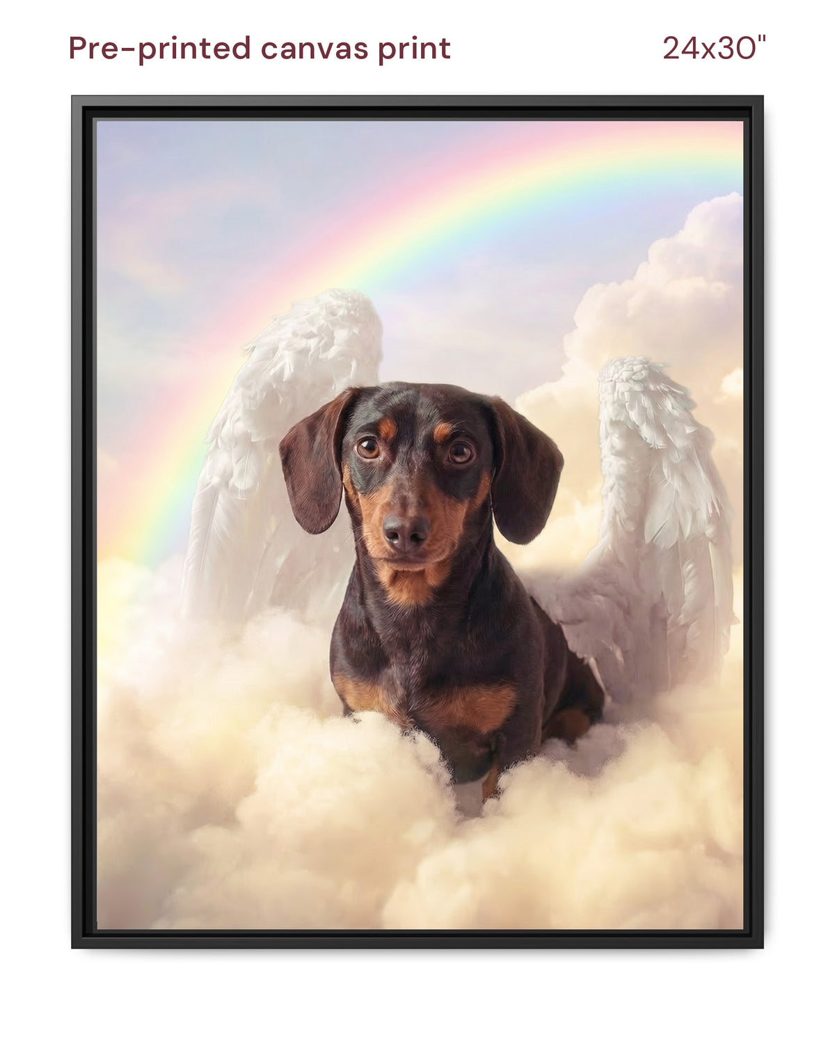 Canvas Print 24x30 Framed Black