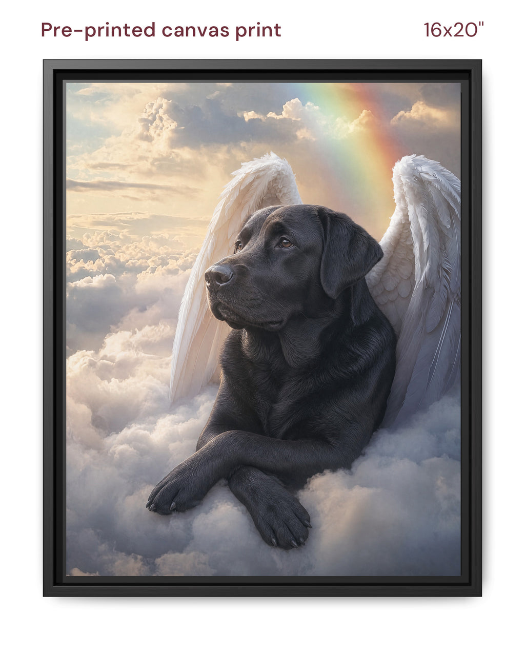 Canvas Print 16x20 Framed Black