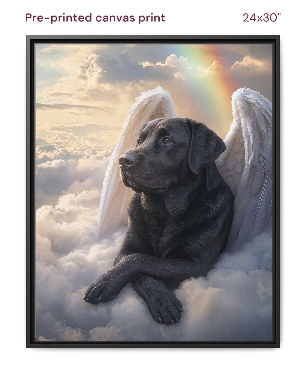 Canvas Print 24x30 Framed Black