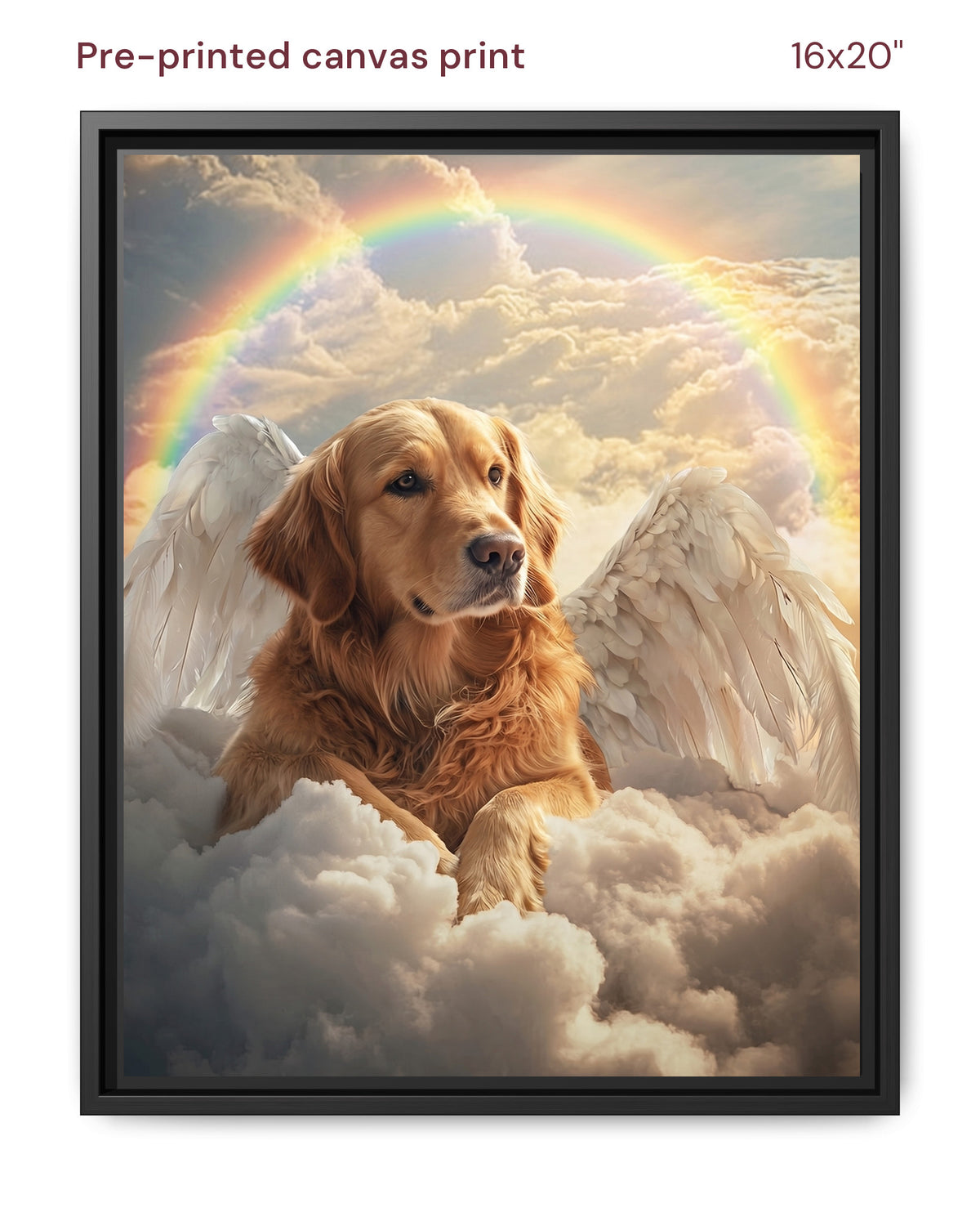 Canvas Print 16x20 Framed Black