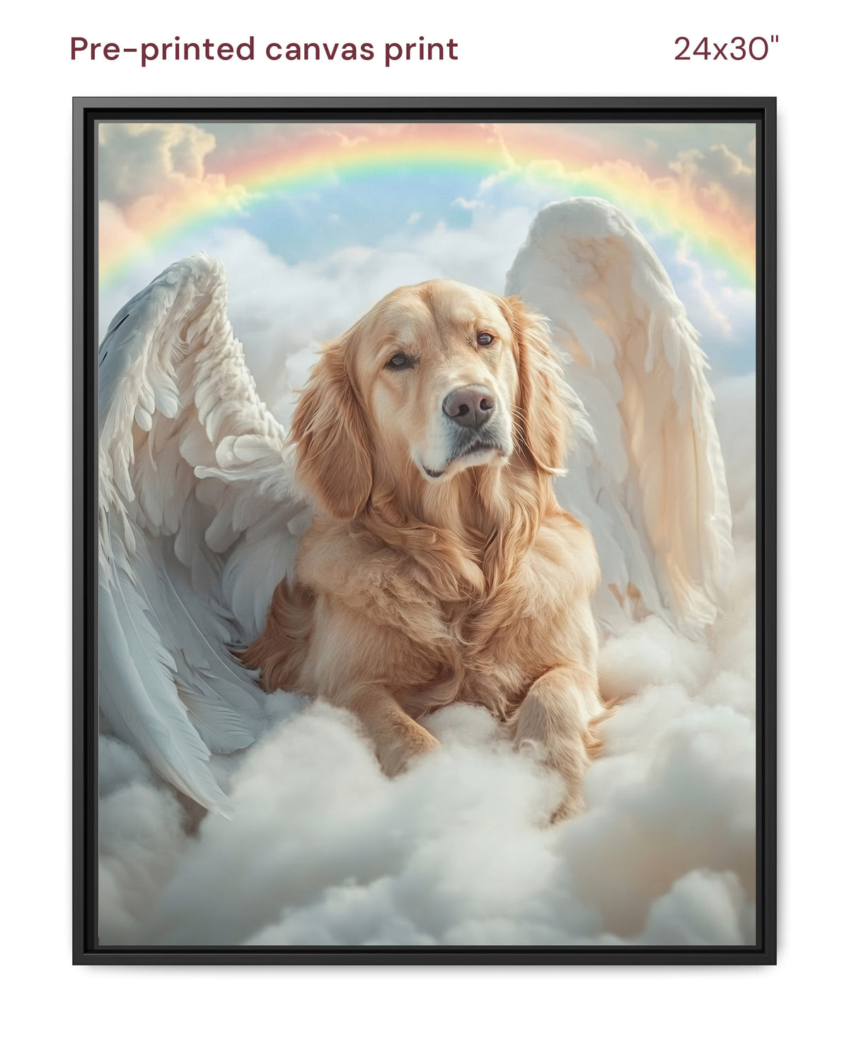 Canvas Print 24x30 Framed Black