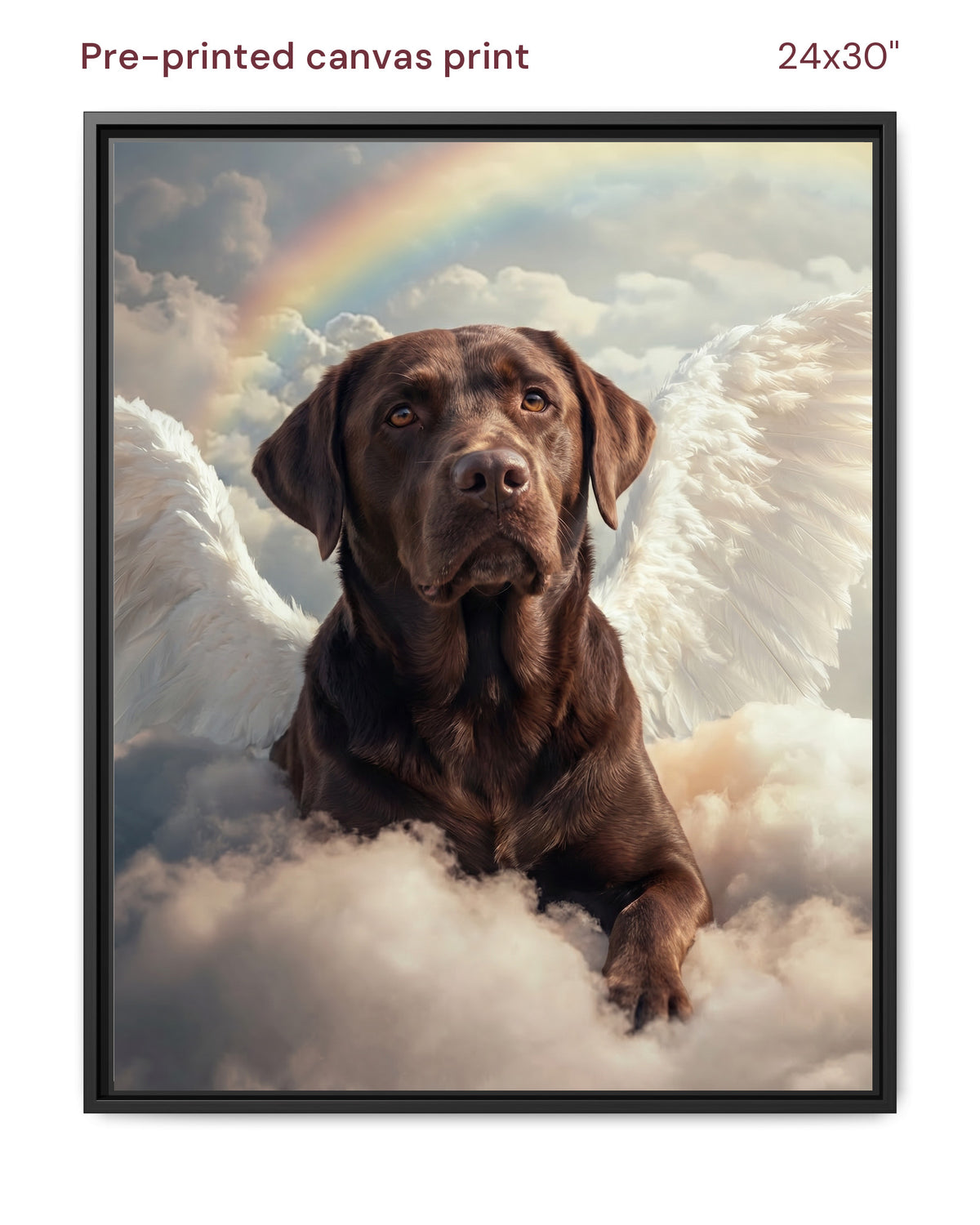 Canvas Print 24x30 Framed Black