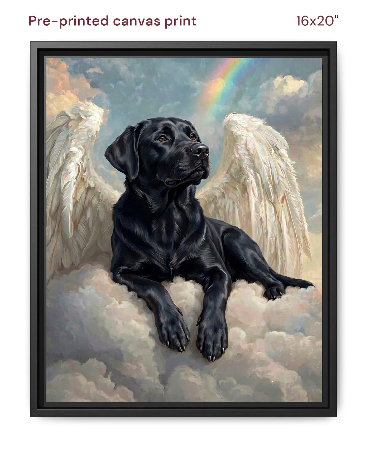 Canvas Print 16x20 Framed Black