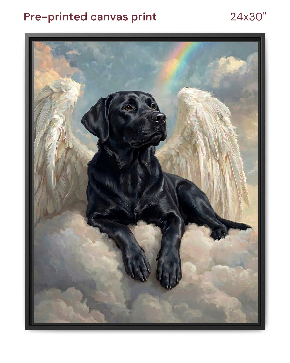 Canvas Print 24x30 Framed Black