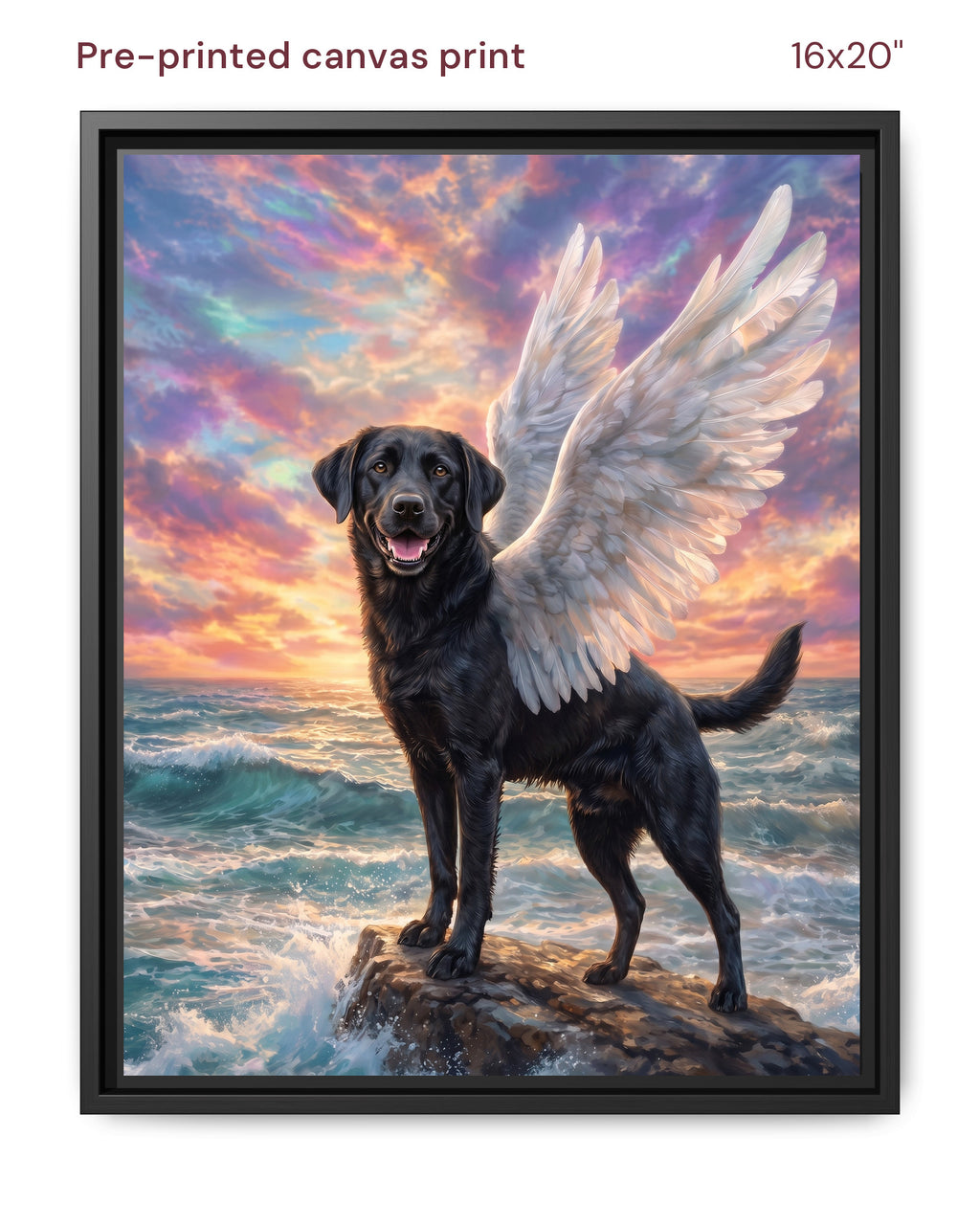 Canvas Print 16x20 Framed Black