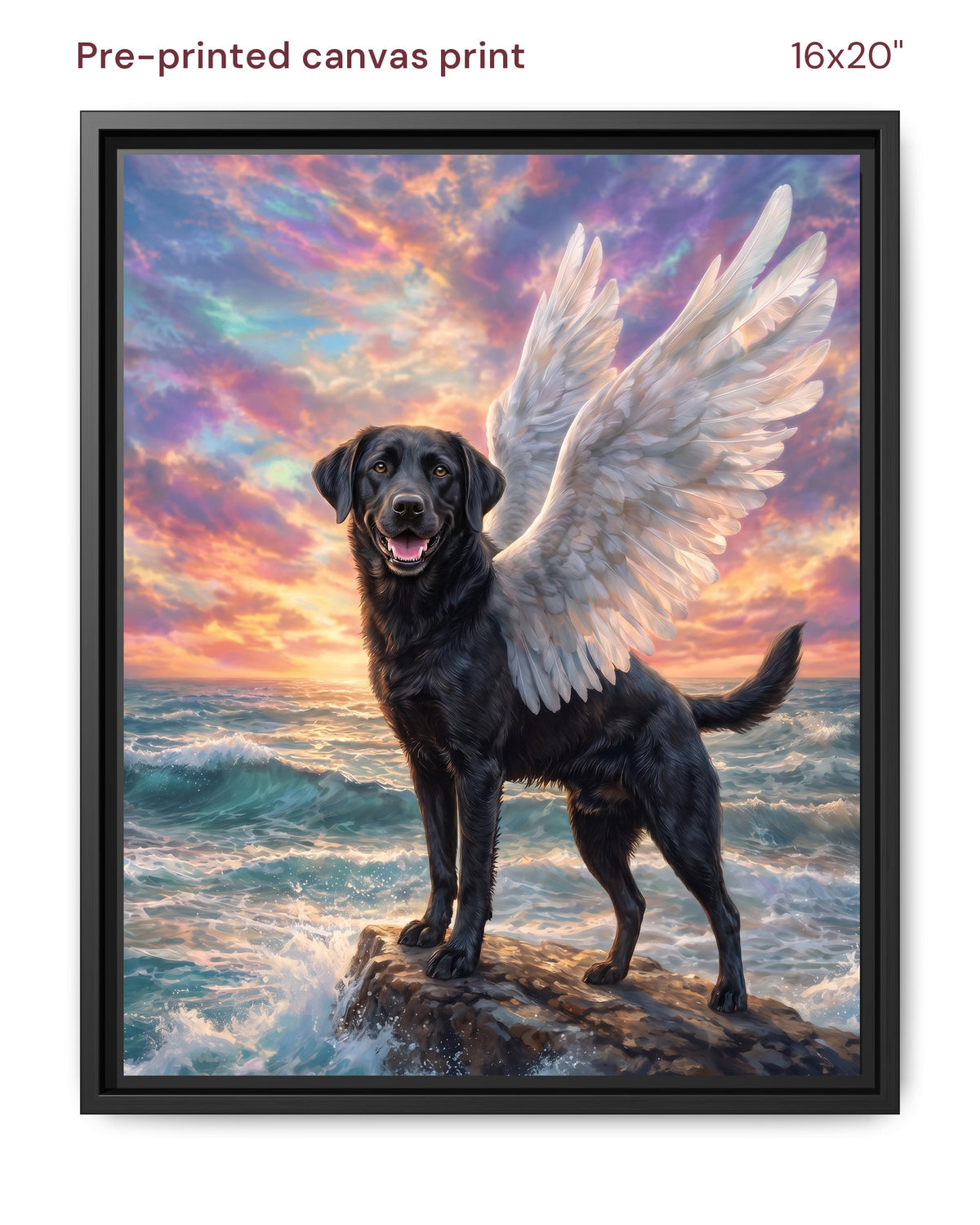 Canvas Print 16x20 Framed Black