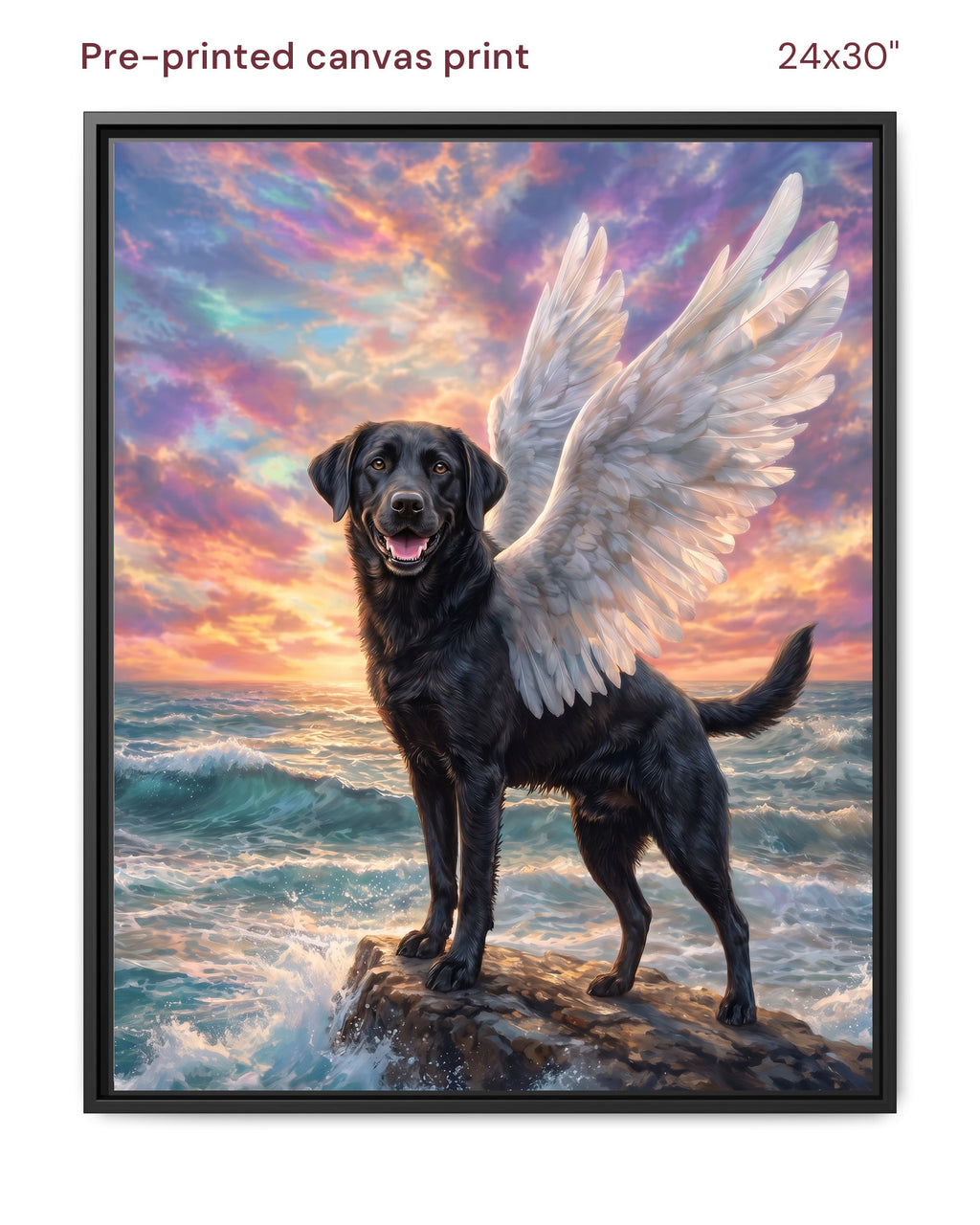 Canvas Print 24x30 Framed Black