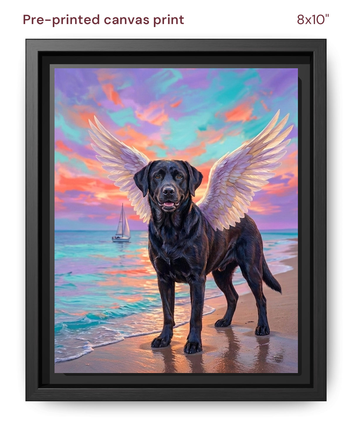 Canvas Print 8x10 Framed Black