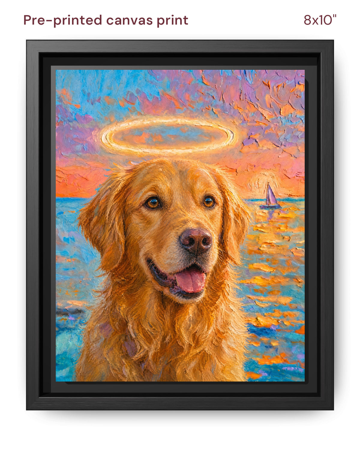 Canvas Print 8x10 Framed Black