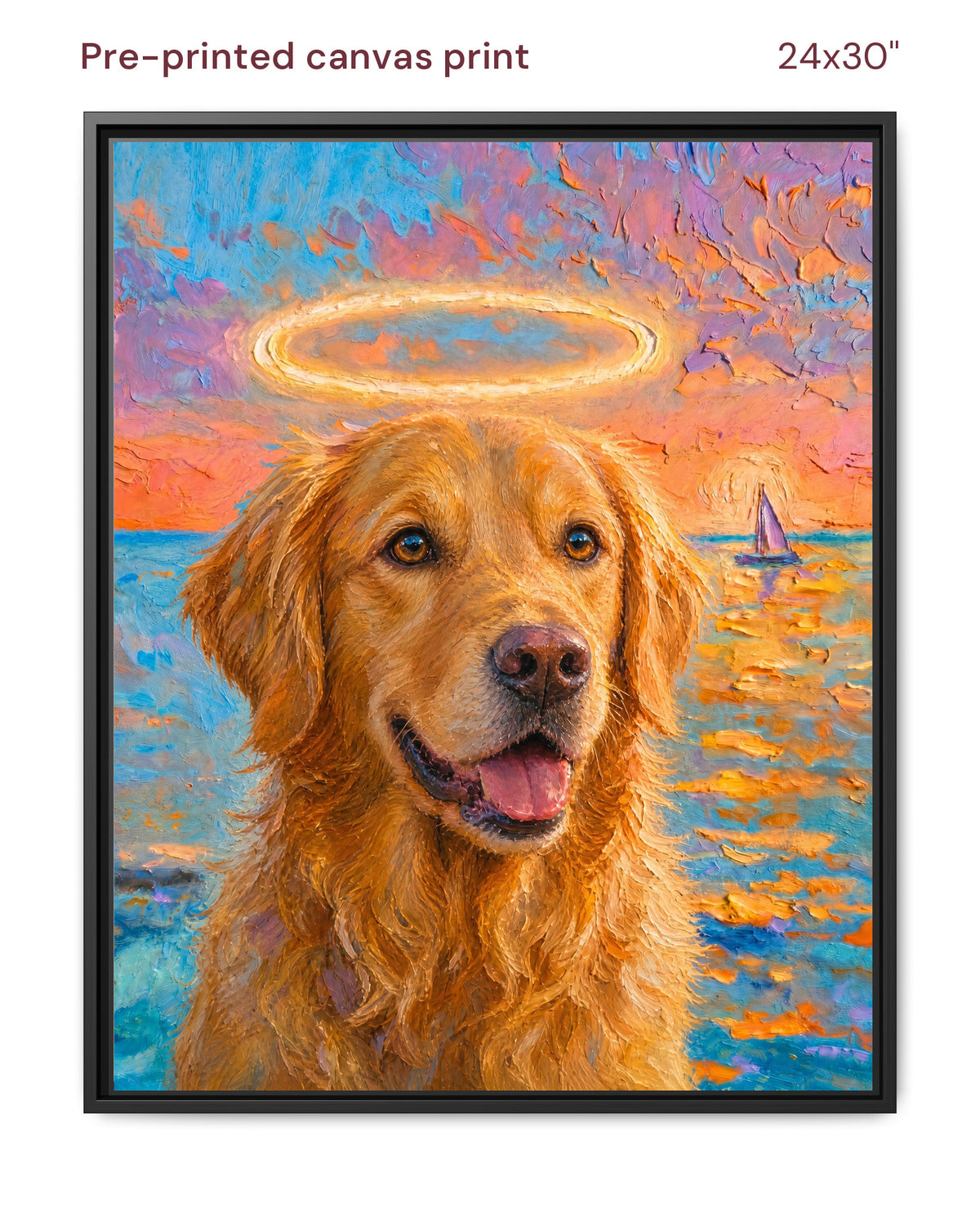Canvas Print 24x30 Framed Black