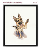 Canvas Print 16x20 Framed Black