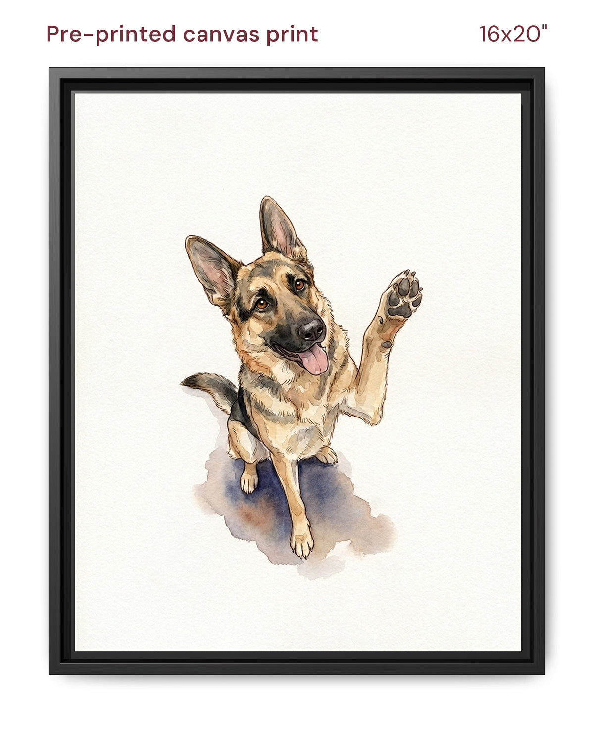 Canvas Print 16x20 Framed Black
