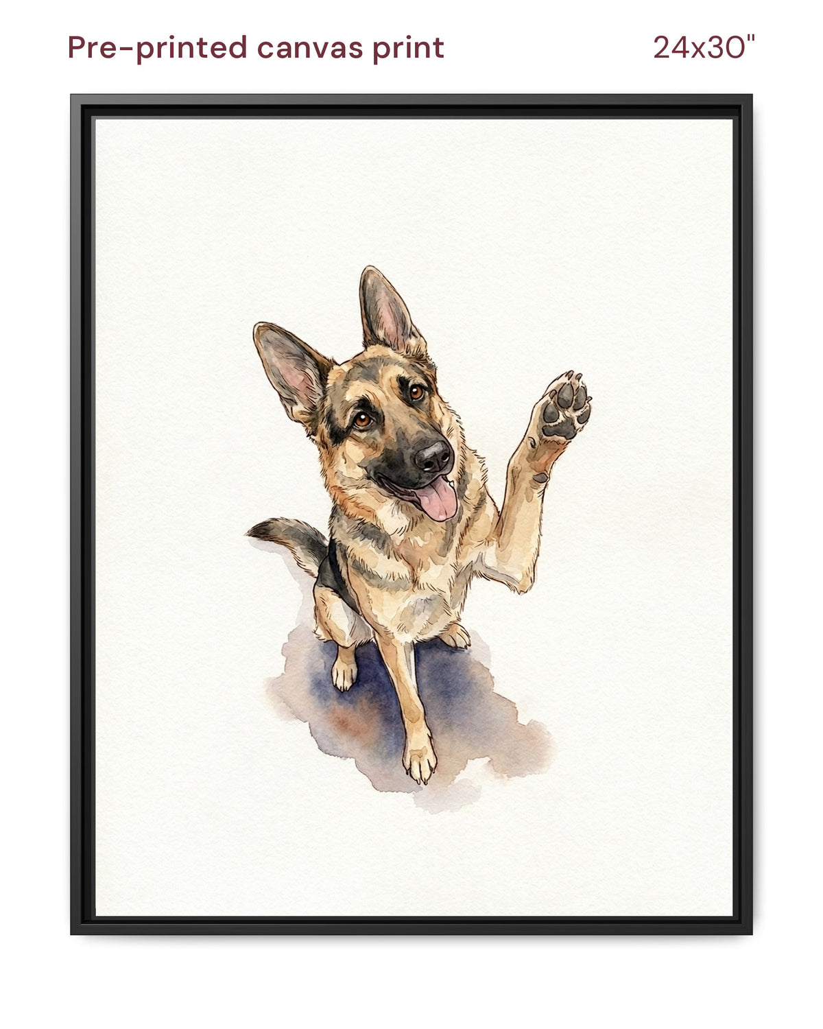 Canvas Print 24x30 Framed Black