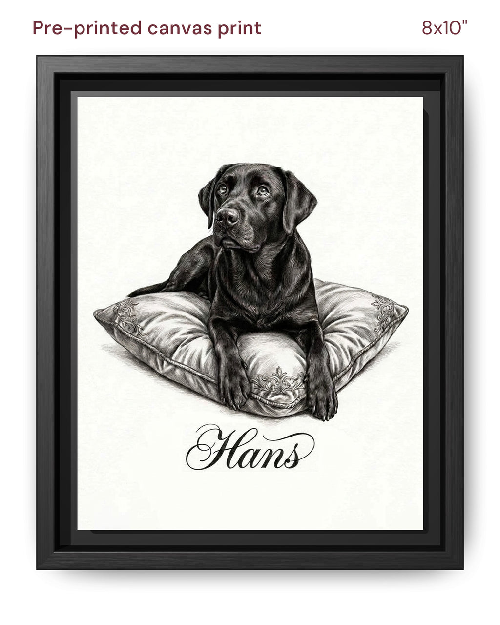 Canvas Print 8x10 Framed Black