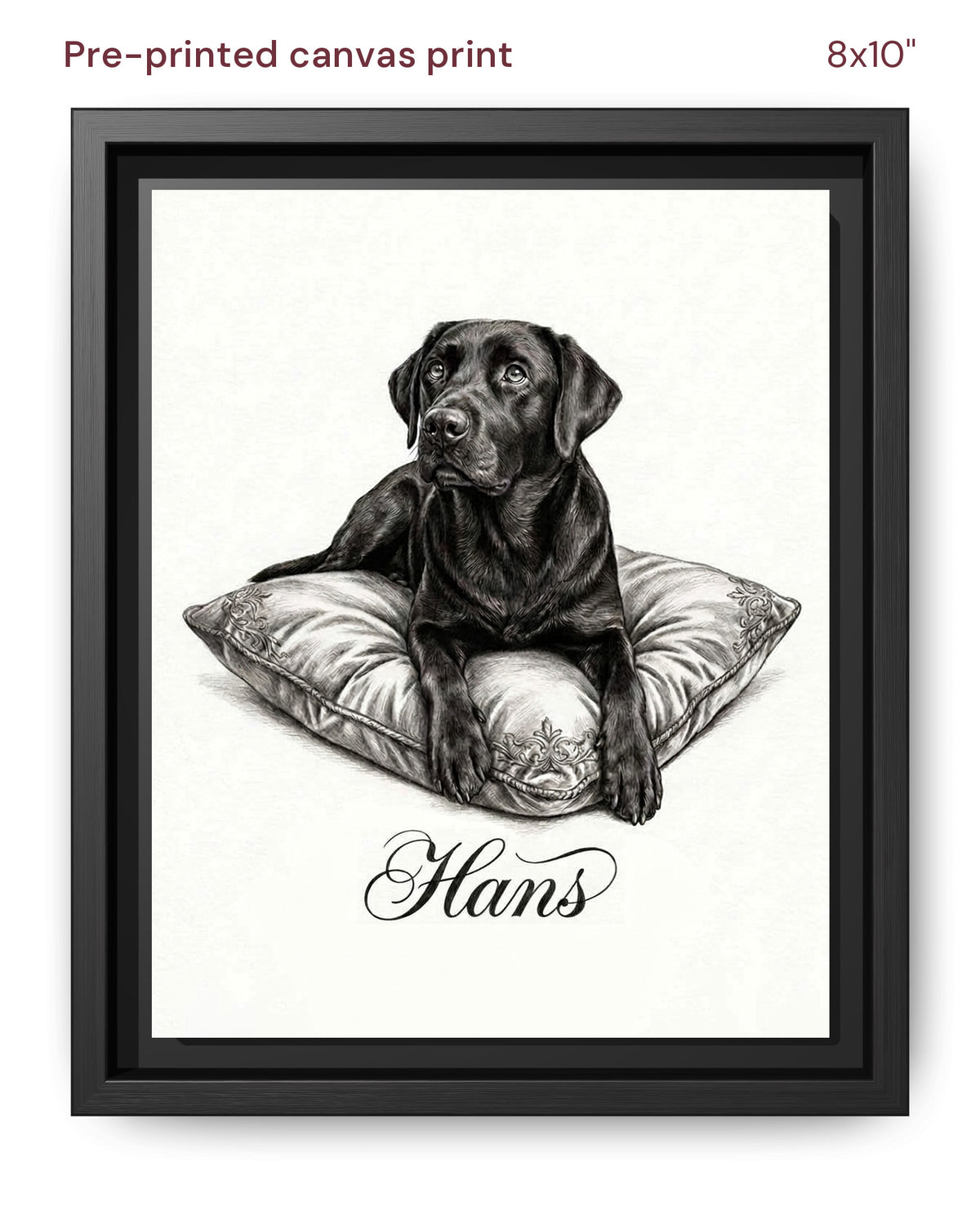 Canvas Print 8x10 Framed Black