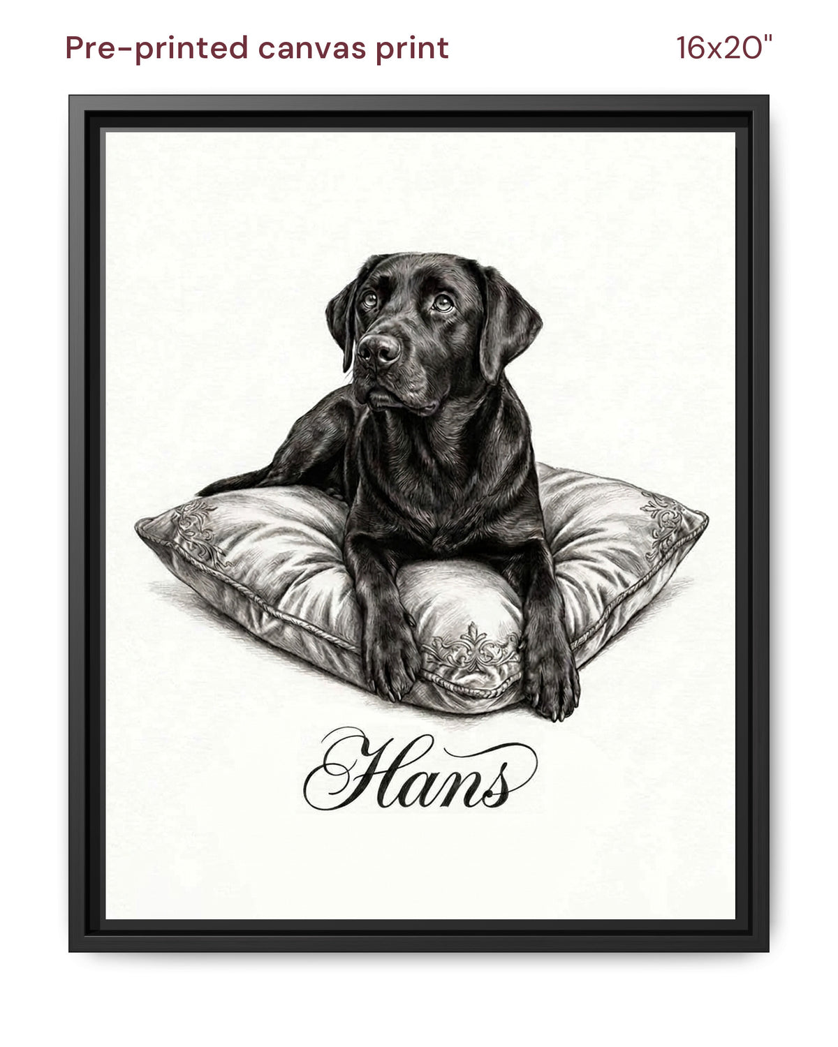 Canvas Print 16x20 Framed Black
