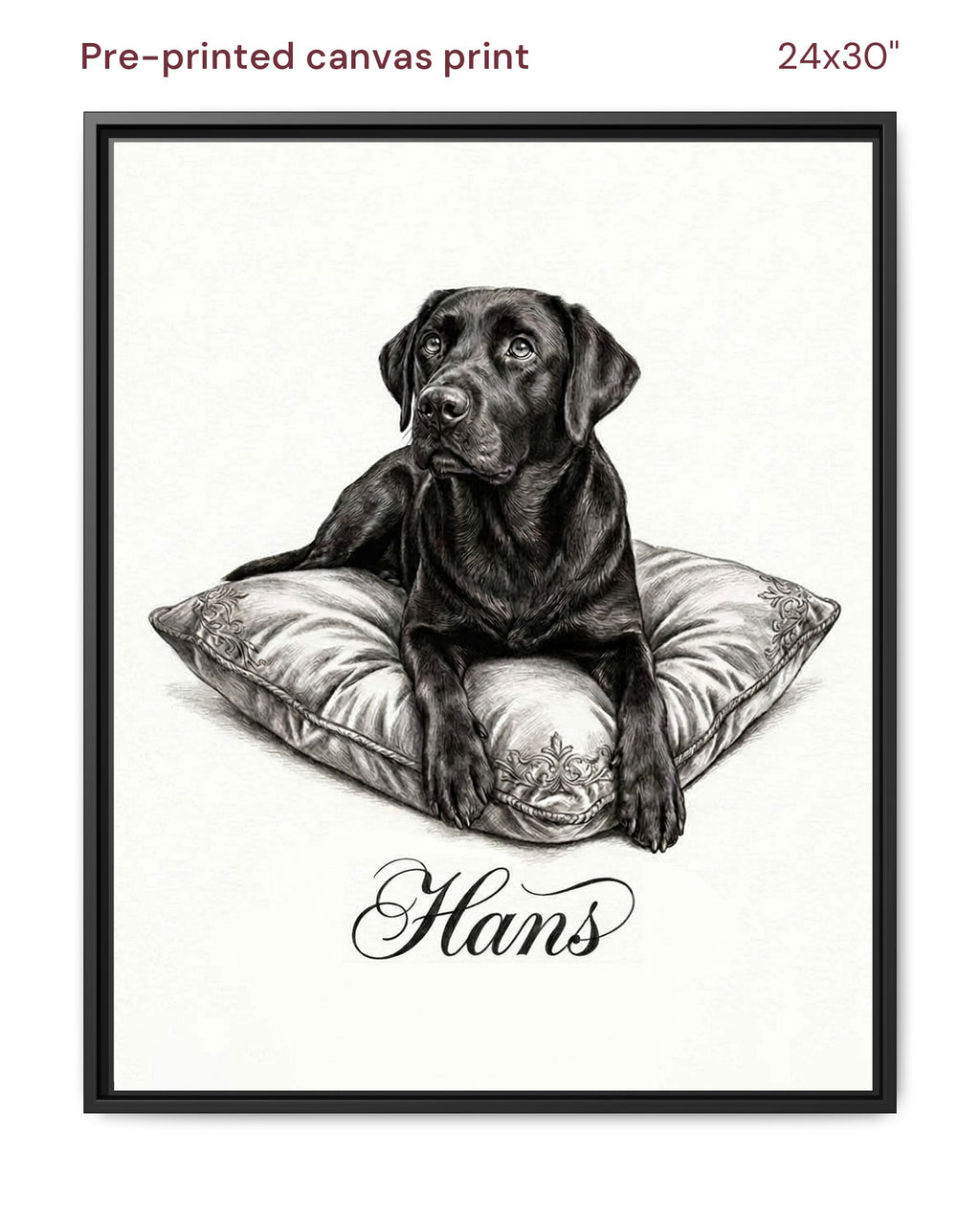 Canvas Print 24x30 Framed Black