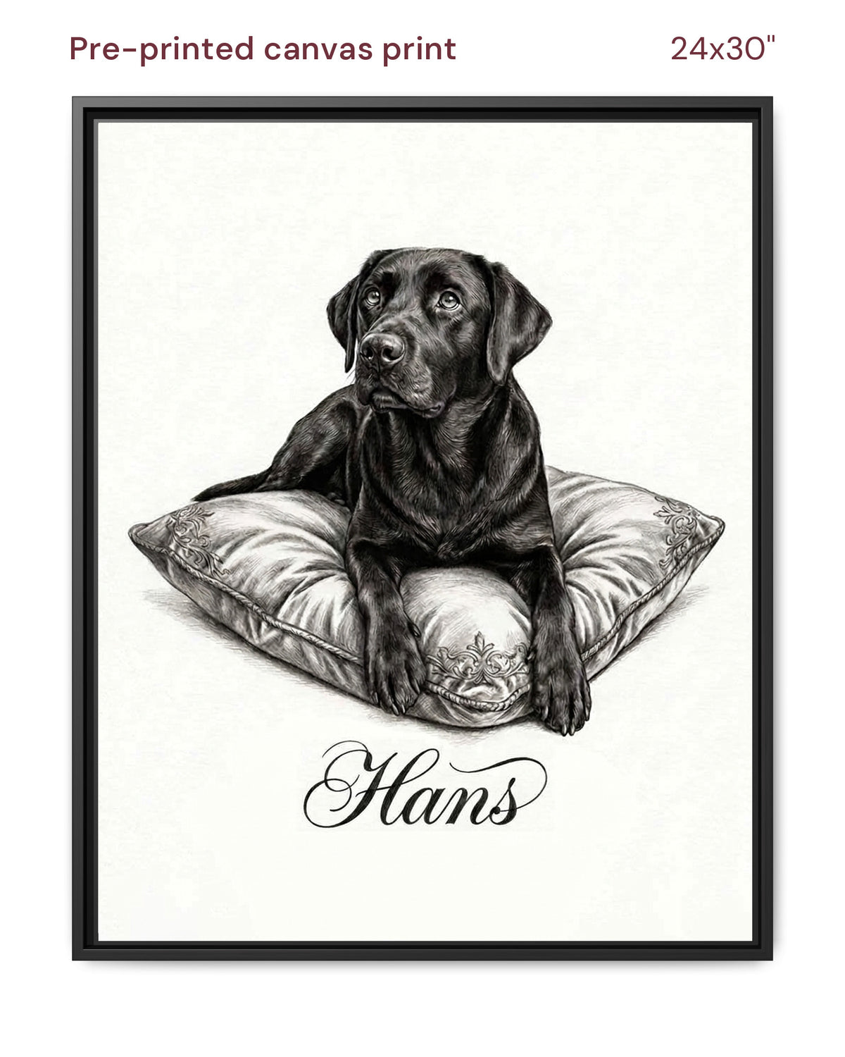 Canvas Print 24x30 Framed Black
