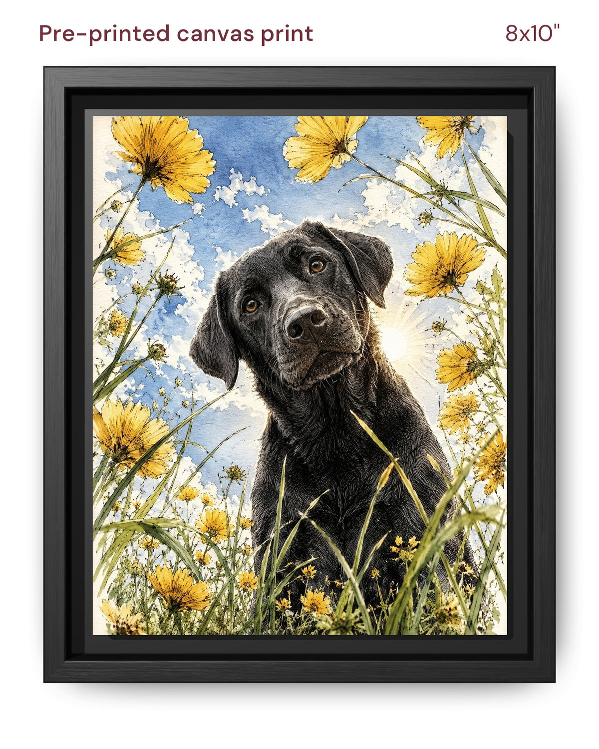 Canvas Print 8x10 Framed Black