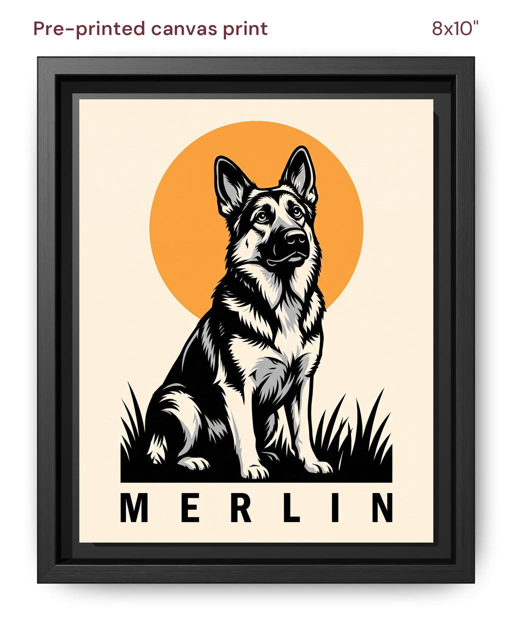 Canvas Print 8x10 Framed Black