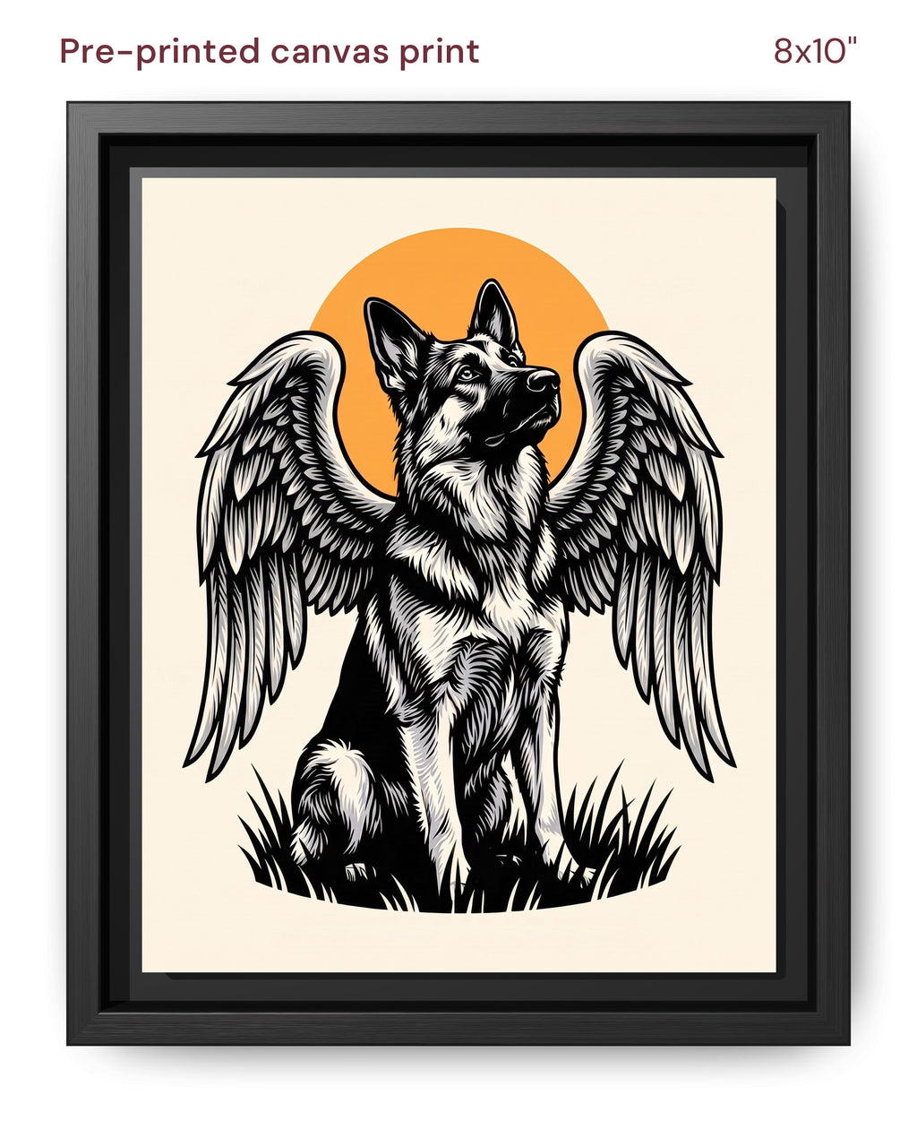 Canvas Print 8x10 Framed Black