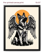 Canvas Print 16x20 Framed Black